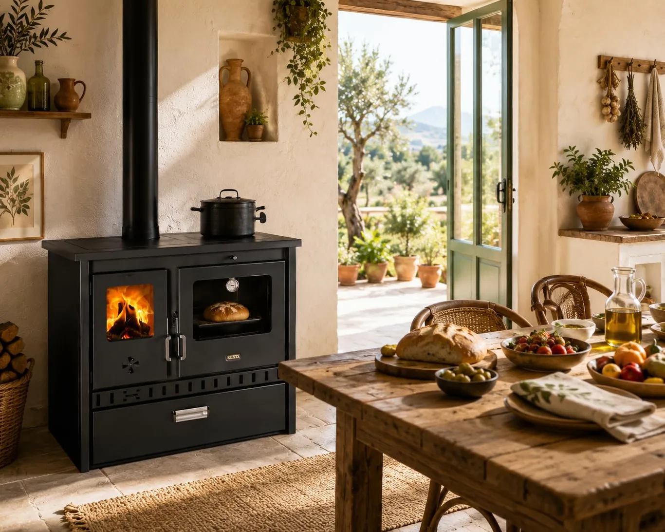 Prity 1P36 D - Stufa a legna da 10 kW
