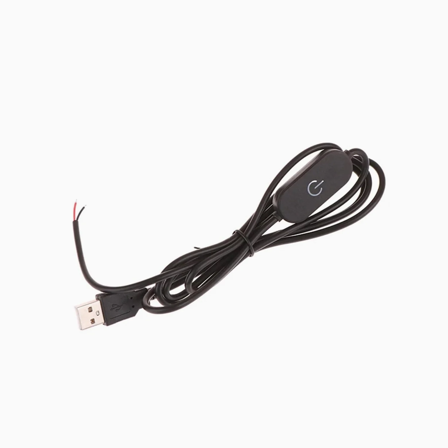 Cavo interruttore dimmer tattile 2A 5V U da 1,5MU Controller dimmer con uscita da 2,0A a 2 fili(Black)