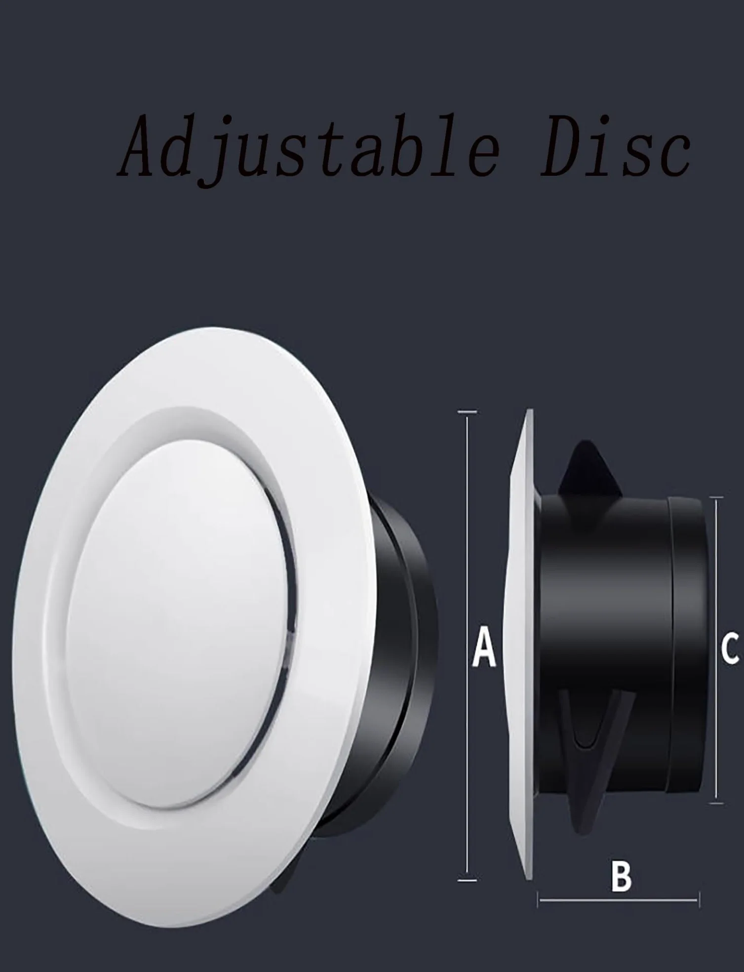 Griglia di Ventilazione Interna - Presa e Uscita di Ventilazione Decorative con Rete per impianti HVAC, Facile Installazione, Diametro 200 mm