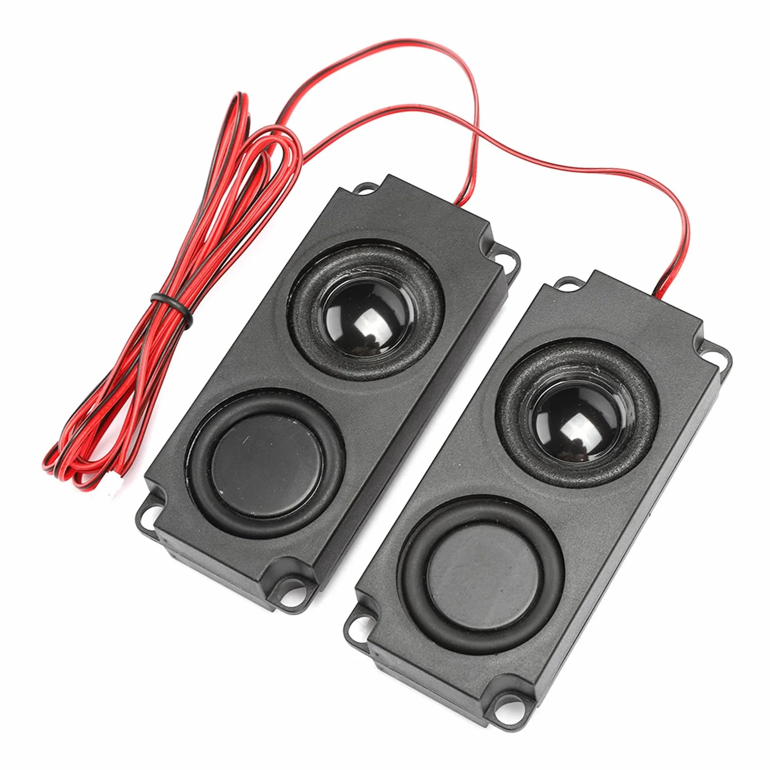 FILFEEL Doppio Altoparlante Magnetico Portatile con cavità per Bassi Pesanti da 40 Mm 8Ω 5W per Monitor TV, Poltrone Massaggianti per Divani, ABS 99x45x21mm (2 altoparlanti)
