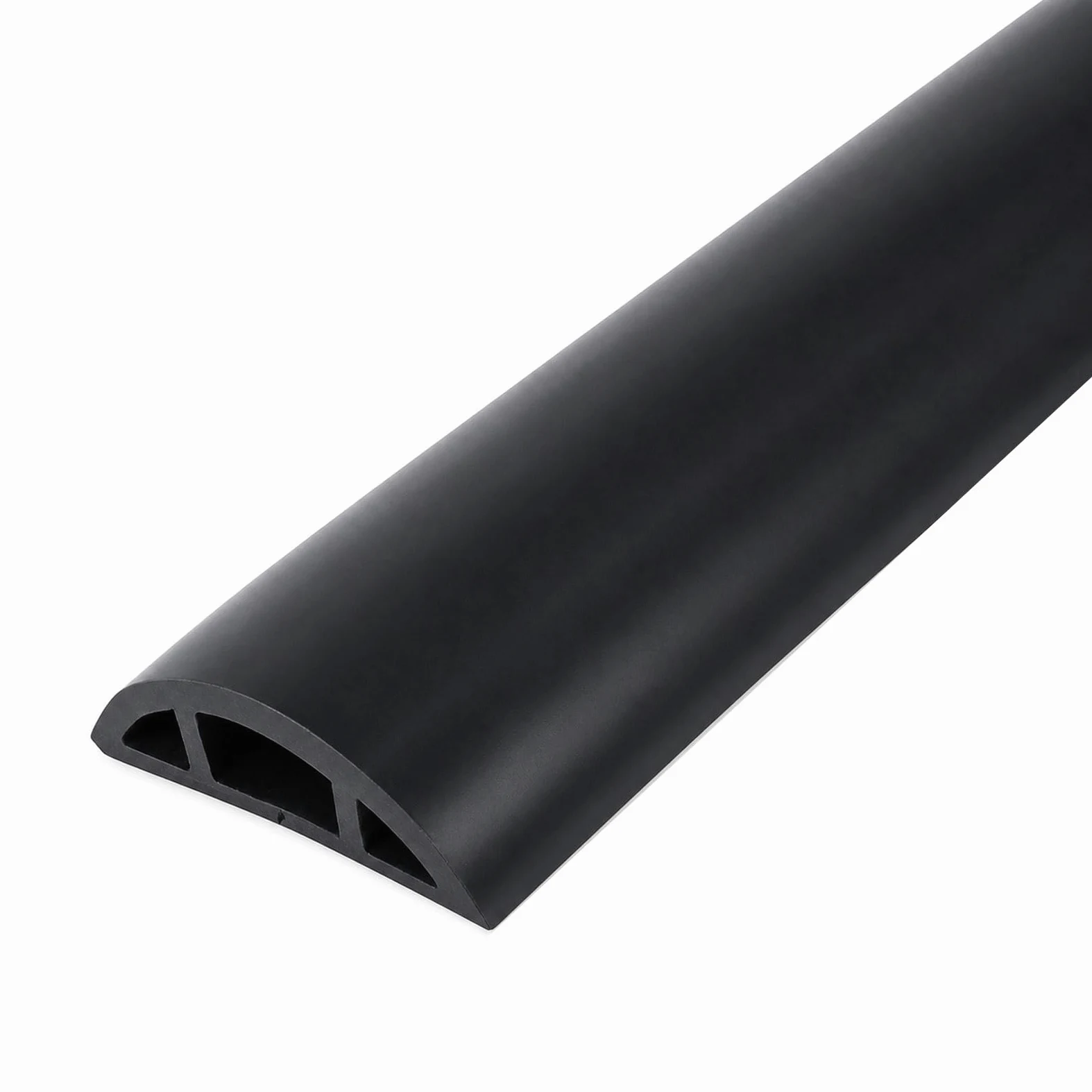 Canalina Passacavi Calpestabile,Canalina Copricavo Semicircolare,Canaline da Pavimento in PVC,Protegge i Cavi,Previene Inciampi e Cadute,per Ufficio,Officina,Magazzino,Concert