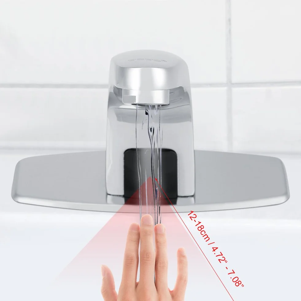 Rubinetto automatico a infrarossi per lavello bagno con scatola di controllo