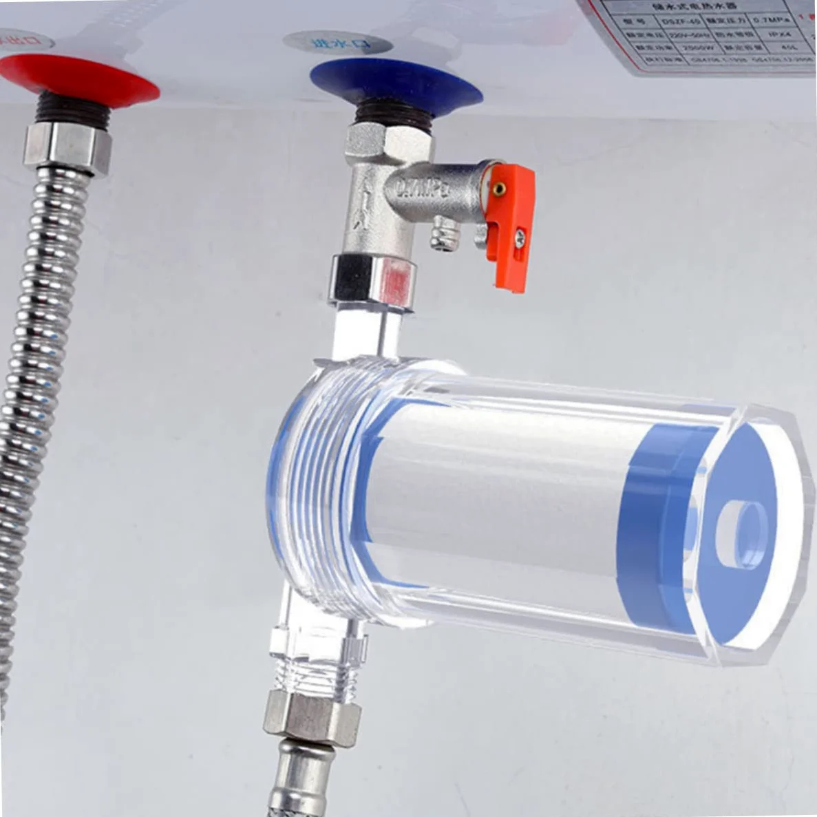 SHINEOFI 2 Pezzi Filtro In Depuratore D'acqua Filtri Doccia Addolcente Macchina Per La Depurazione Dell'acqua Strumento Di Purificazione Dell'acqua Blue Abs