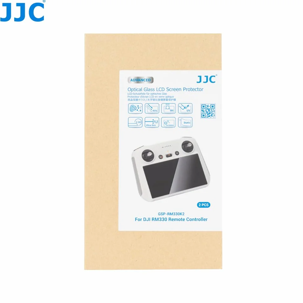 JJC (2 Pack) Protezione dello schermo in vetro temperato per DJI RC (RM330)/RC2 (RM331) Controller per Air3, Mini 4 Pro, Mini 3 Pro, Mavic 3 Cine, Mavic 3 Ultra-Sottile HD, Anti-Graffio Senza Bolle