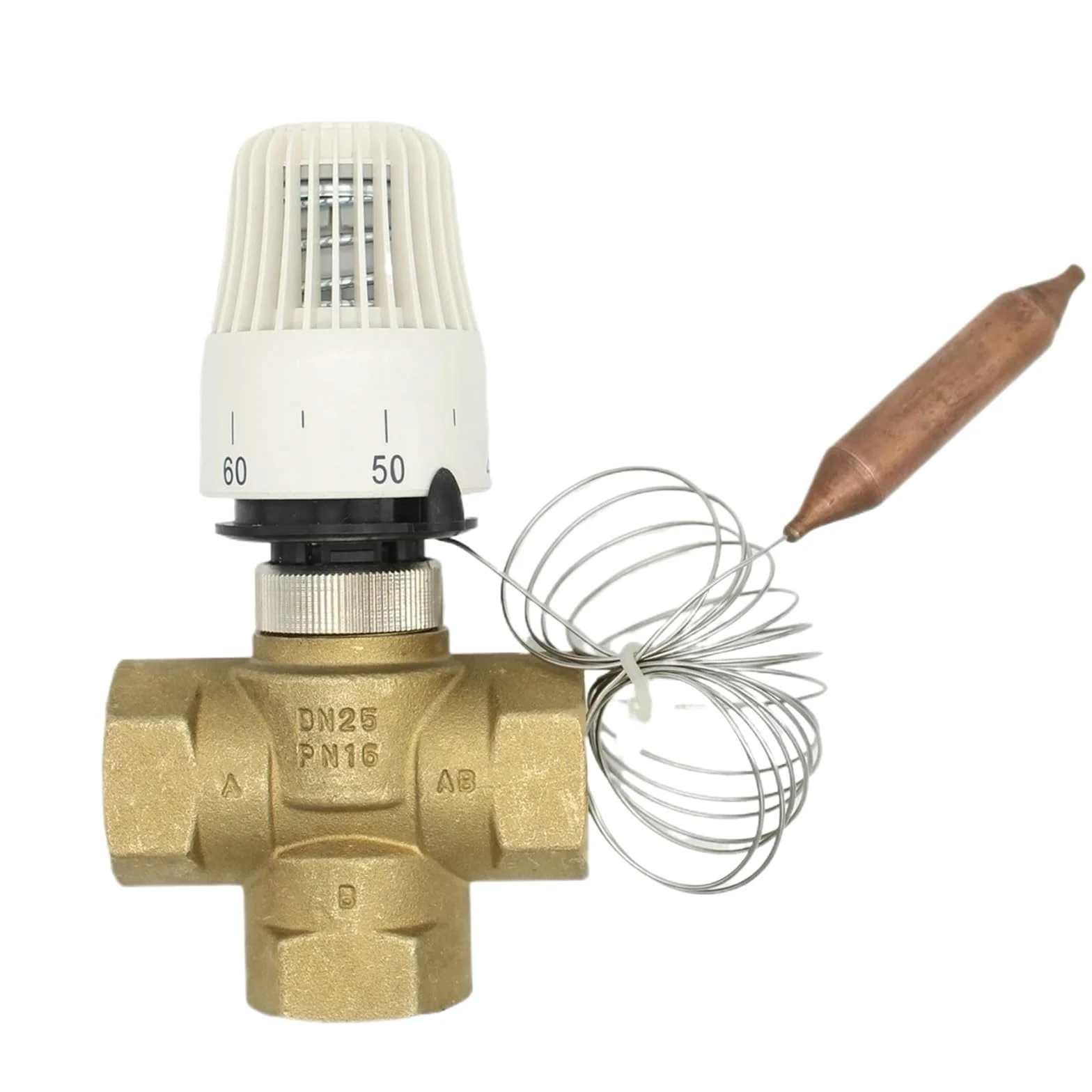 Valvola termostatica M30 x 1,5 con telecomando, valvola in ottone a 3 vie DN25 per un efficiente sistema di riscaldamento a pavimento