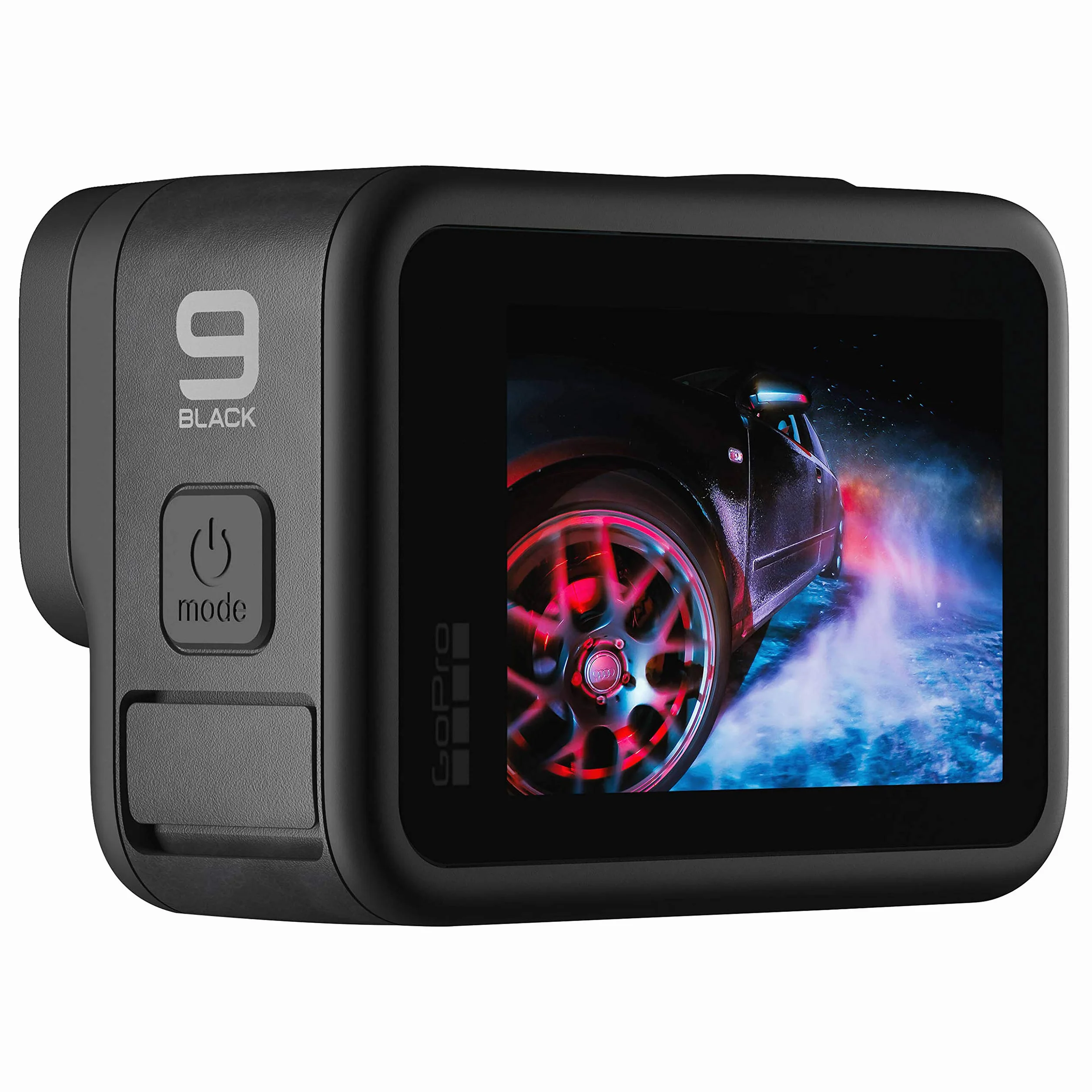 GoPro HERO9 - Fotocamera sportiva impermeabile con schermo LCD anteriore e touch screen posteriore, video 5K Ultra HD, foto da 20 MP, streaming live 1080p, webcam, stabilizzazione, nera