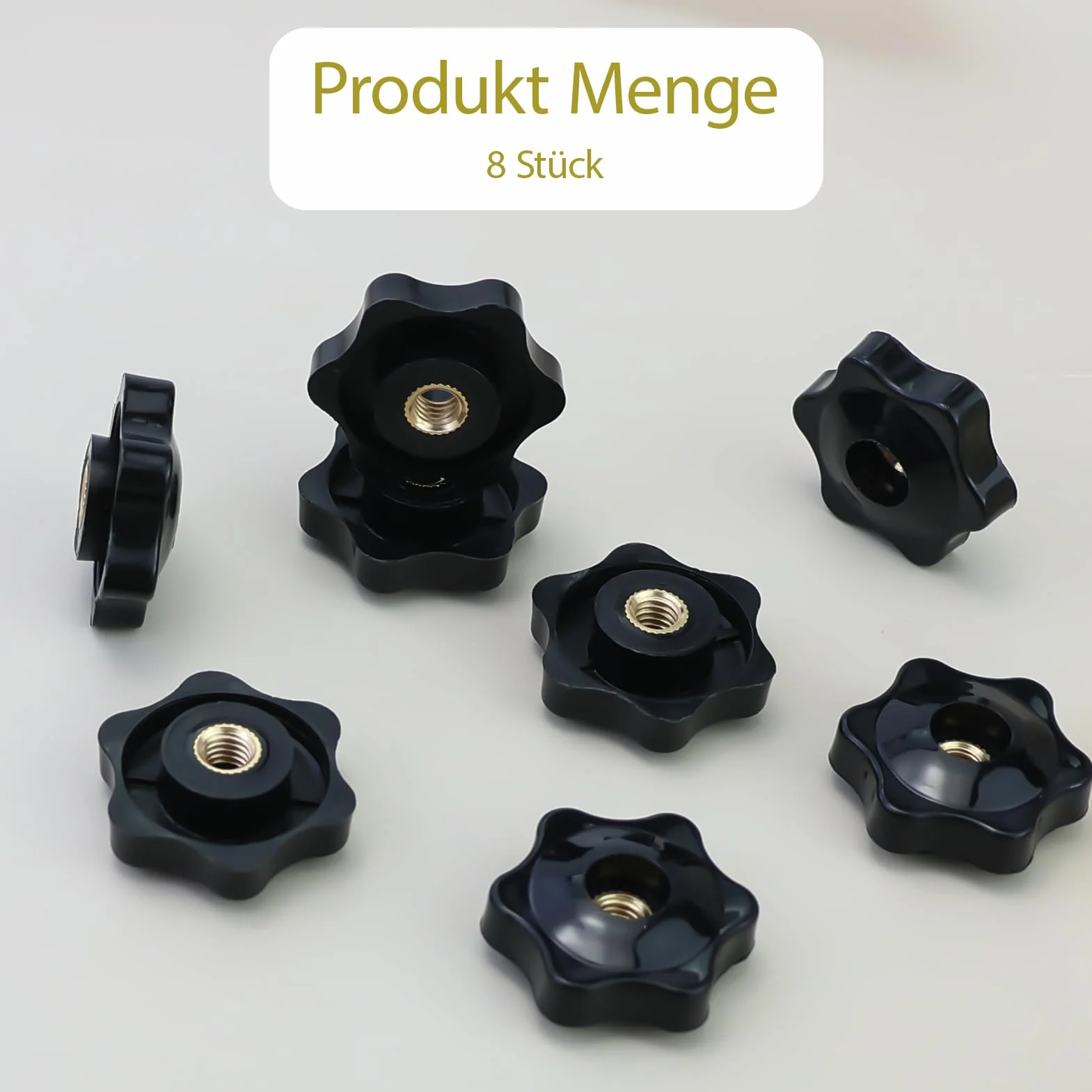 Manopole a Stella M6 32mm Nero per Mobili Macchine Scaffali