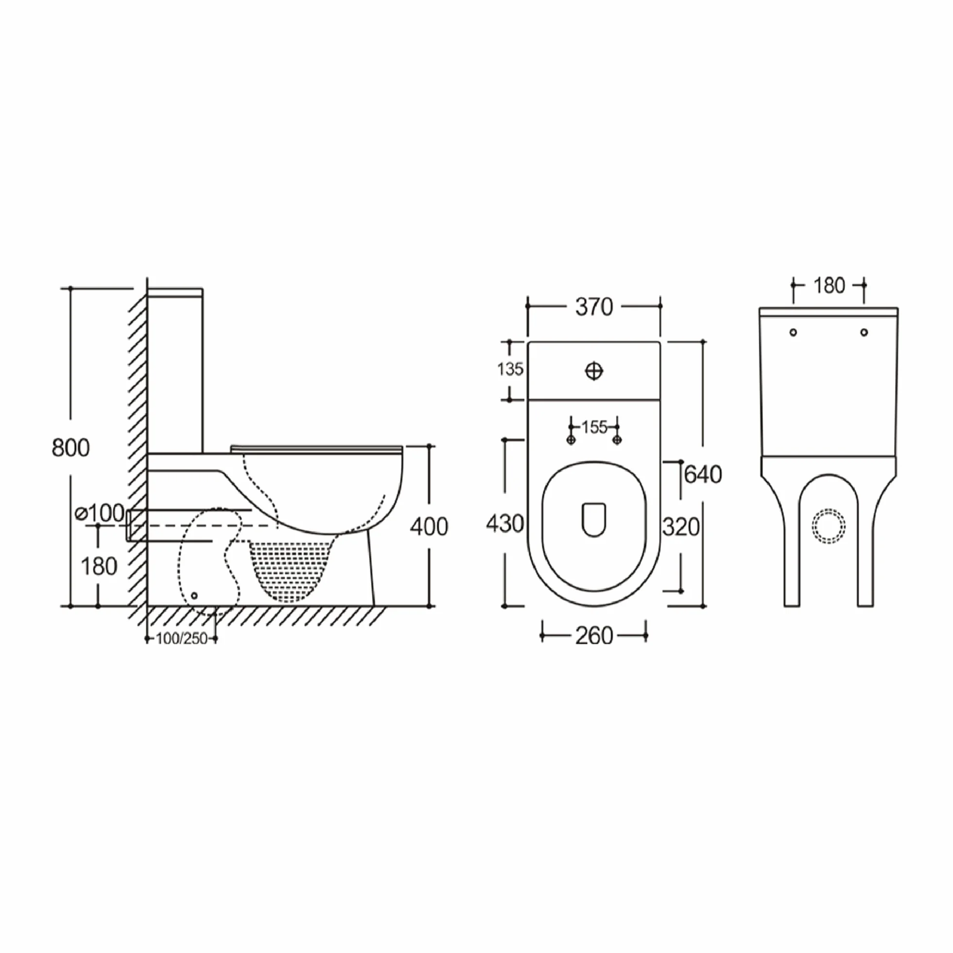 BAIKAL WC in ceramica T9 compatto a pavimento Rimless cisterna monoblocco doppio scarico sanitario sedile caduta ammortizzata