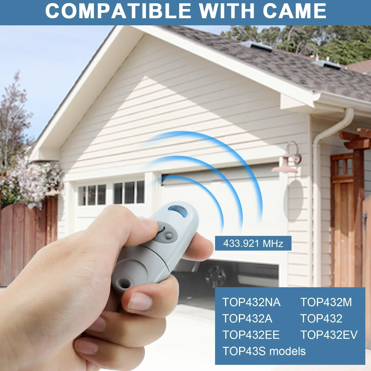 Telecomando Cancello Universale 433,92MHz Compatibile CAME Top432NA/432EE/432EV/432A/432M/432S/T432 Trasmettitore Portachiavi