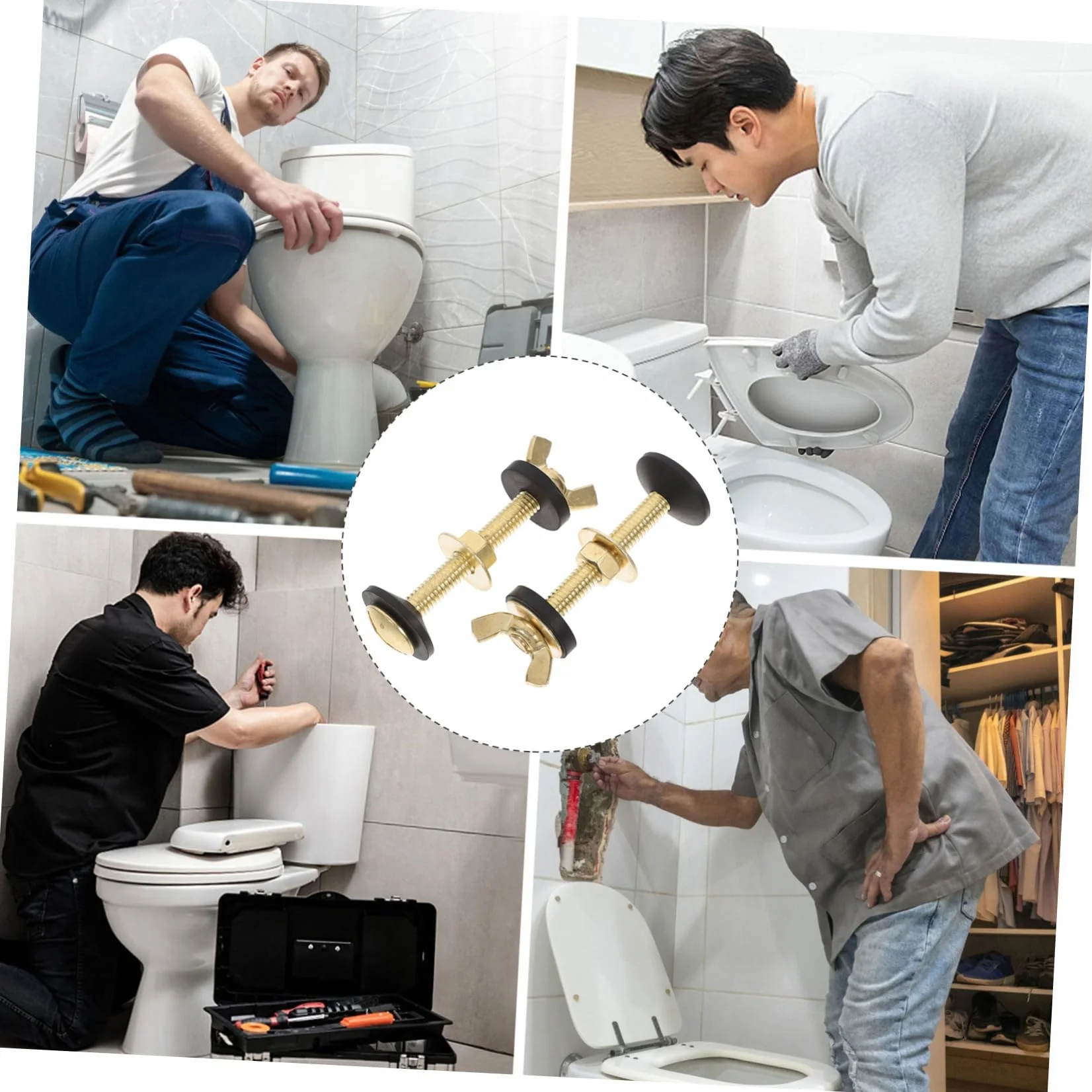 Kit Bulloni Per Serbatoio Del Wc Guarnizioni in Gomma Fissaggio Water