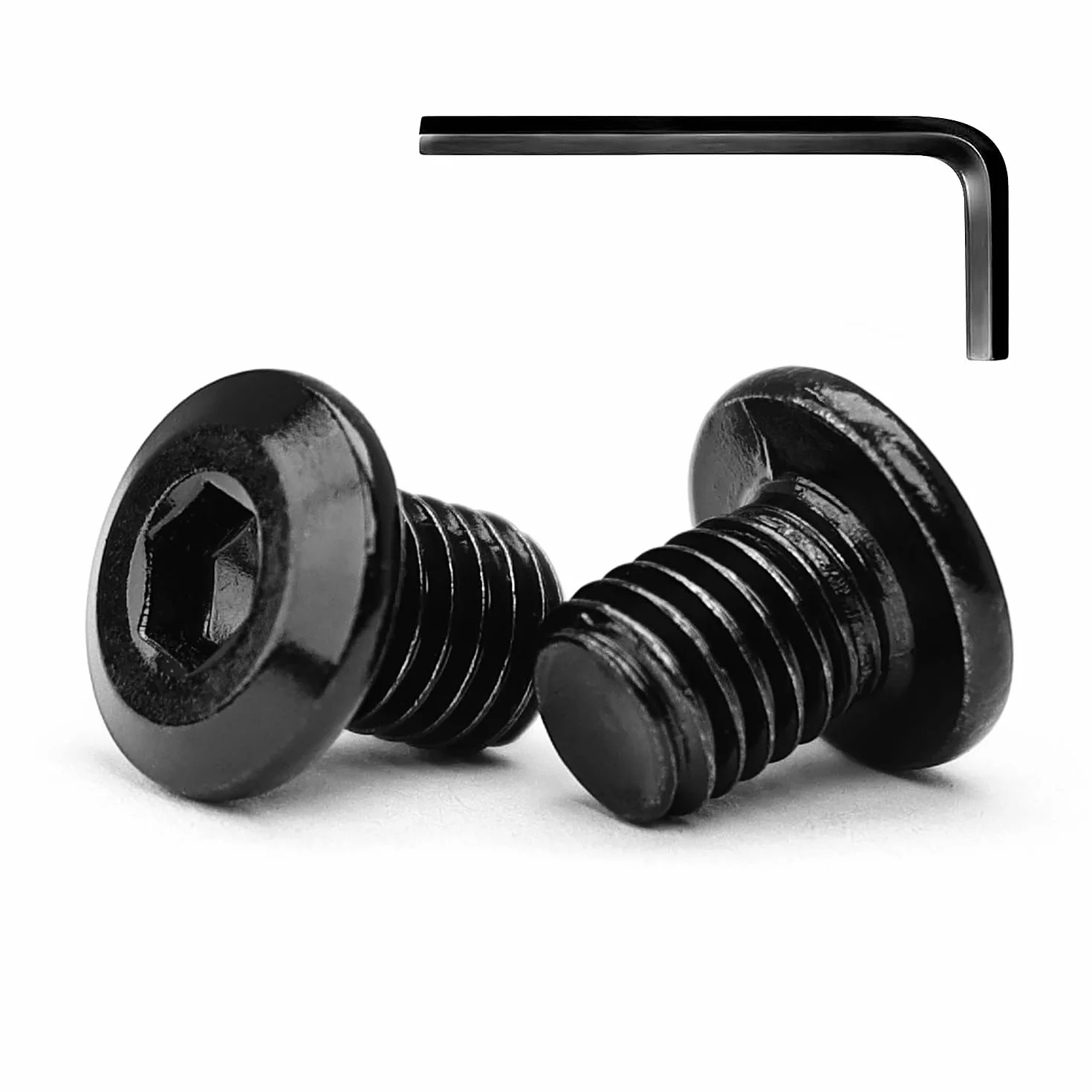 Bulloni a Testa Piatta Esagonale M5 x 10mm Acciaio Inossidabile A2 V2A Finitura Ossidata Nera
