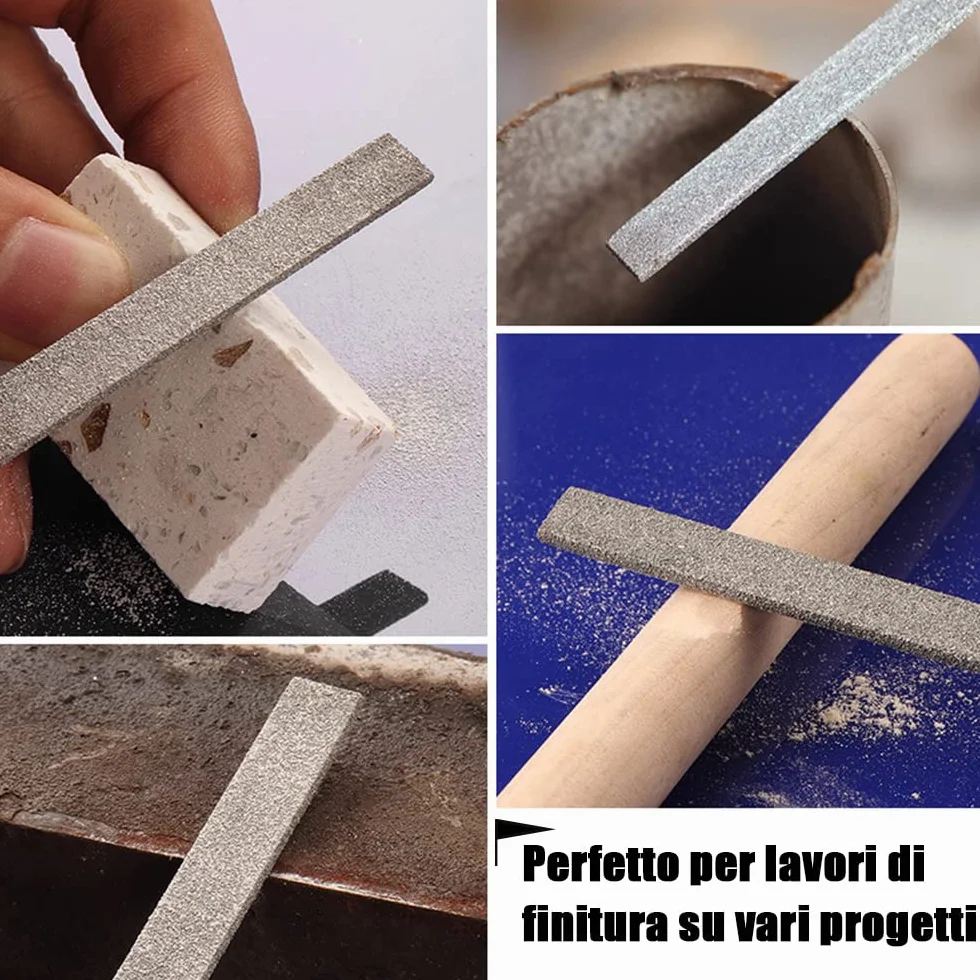 Set di Lime Diamantate in Titanio 10 Pezzi, Lime ad Ago di Precisione Multifunzionale