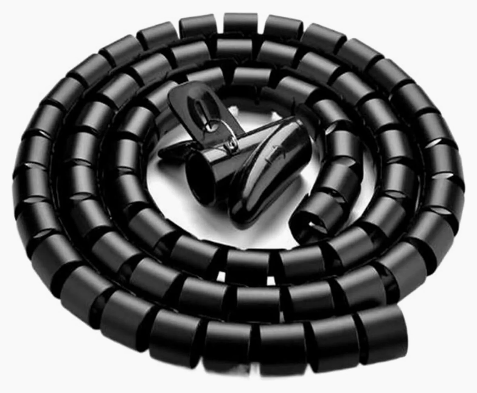 Protezione for cavi, avvolgicavo a spirale, 1 pz. Nero, organizer for guaina flessibile for cavi, tubo di stoccaggio a spirale flessibile(28mm ID 3 meter)