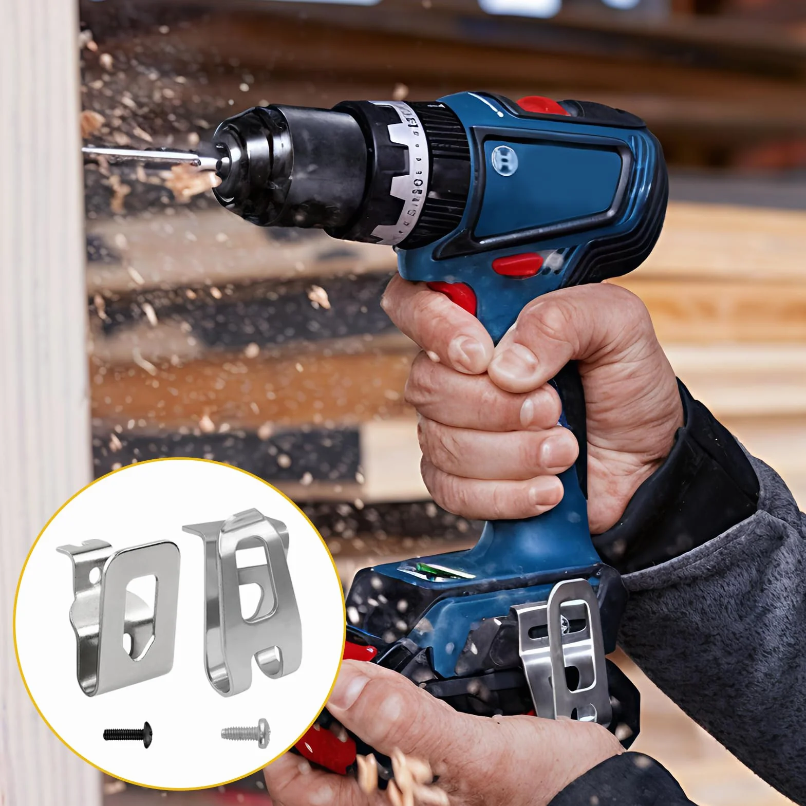 Clip Per Cintura Di Ricambio In Acciaio Inox 4 Pezzi Per Dewalt 20v Makita 12v 18v Xfd01 Dtd144