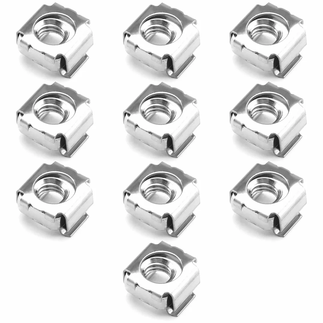 Dadi a Gabbia M8 Acciaio Inox per Armadi Server Argento 10pz