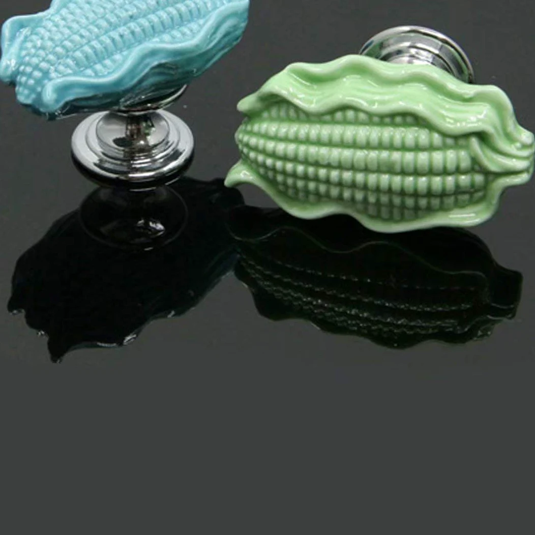 10 pomelli per armadietti in ceramica, maniglie per mobili da cucina, maniglie per cassetti, maniglie per porte e armadi, maniglie per cassetti, decorazioni per la casa (verde)