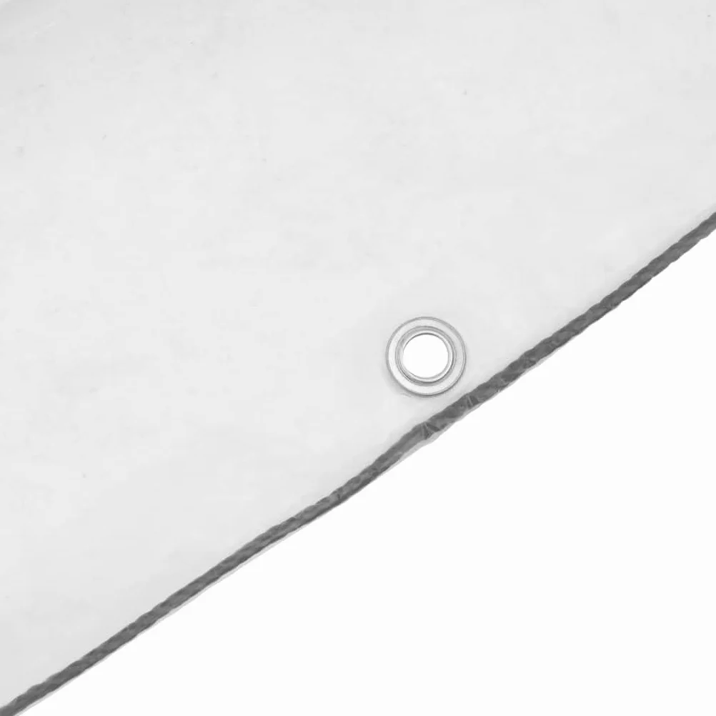 Telone trasparente 6x8 m in polietilene con occhielli, telone impermeabile per giardino, campeggio, auto e piscina, antistrappo, resistente alle intemperie, ai raggi UV