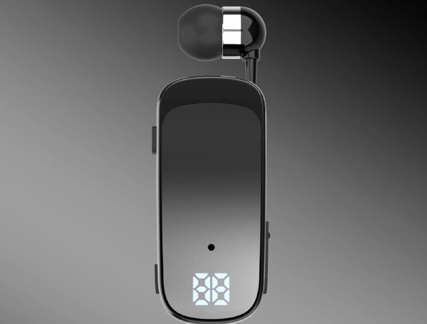 Auricolare Bluetooth Business con Filo Retrattile, Auricolar Senza Fili con Microfono, Bluetooth V5.2, Vivavoce, Compatibile per Universale Smartphone (Nero)