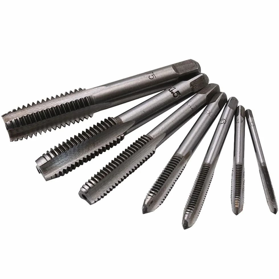 Set di 7 filettature M3 M4 M5 M6 M8 M10 M12 metriche nitrurate