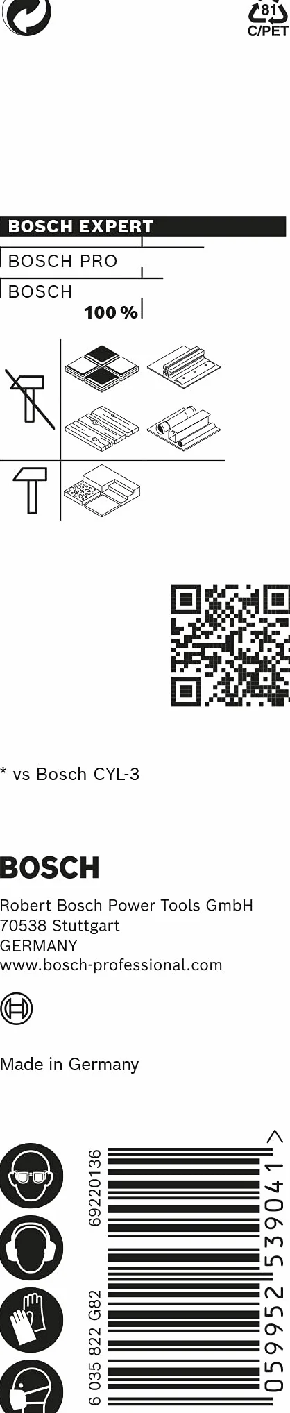 Bosch Professional Punte Expert CYL-9 MultiConstruction Calcestruzzo Ø 6 x 100 mm Trapano a Percussione