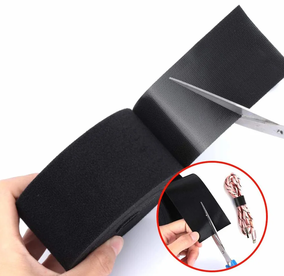 TEUVO 50mm x 5M Fascette Fermacavo Riutilizzabili per Cavi, Cable Management