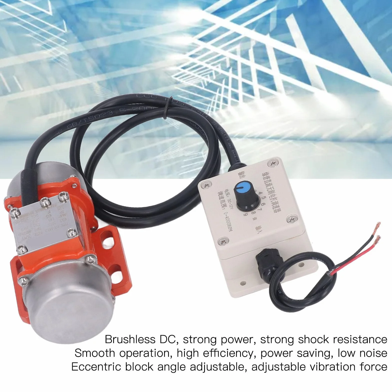 Vibratore per Calcestruzzo 30W 4000 Giri/min IP65 Impermeabile DC12V