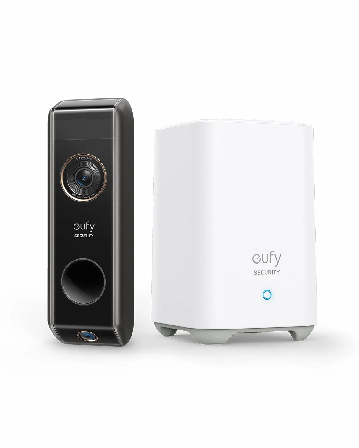 eufy Security Video Doorbell S330, Campanello con Fotocamera e Homebase | Sensore di Movimento, Rilevamento del Pacchetto, 2K, Gratuito, Memoria 16 GB, Modalità Notturna, Videosorveglianza