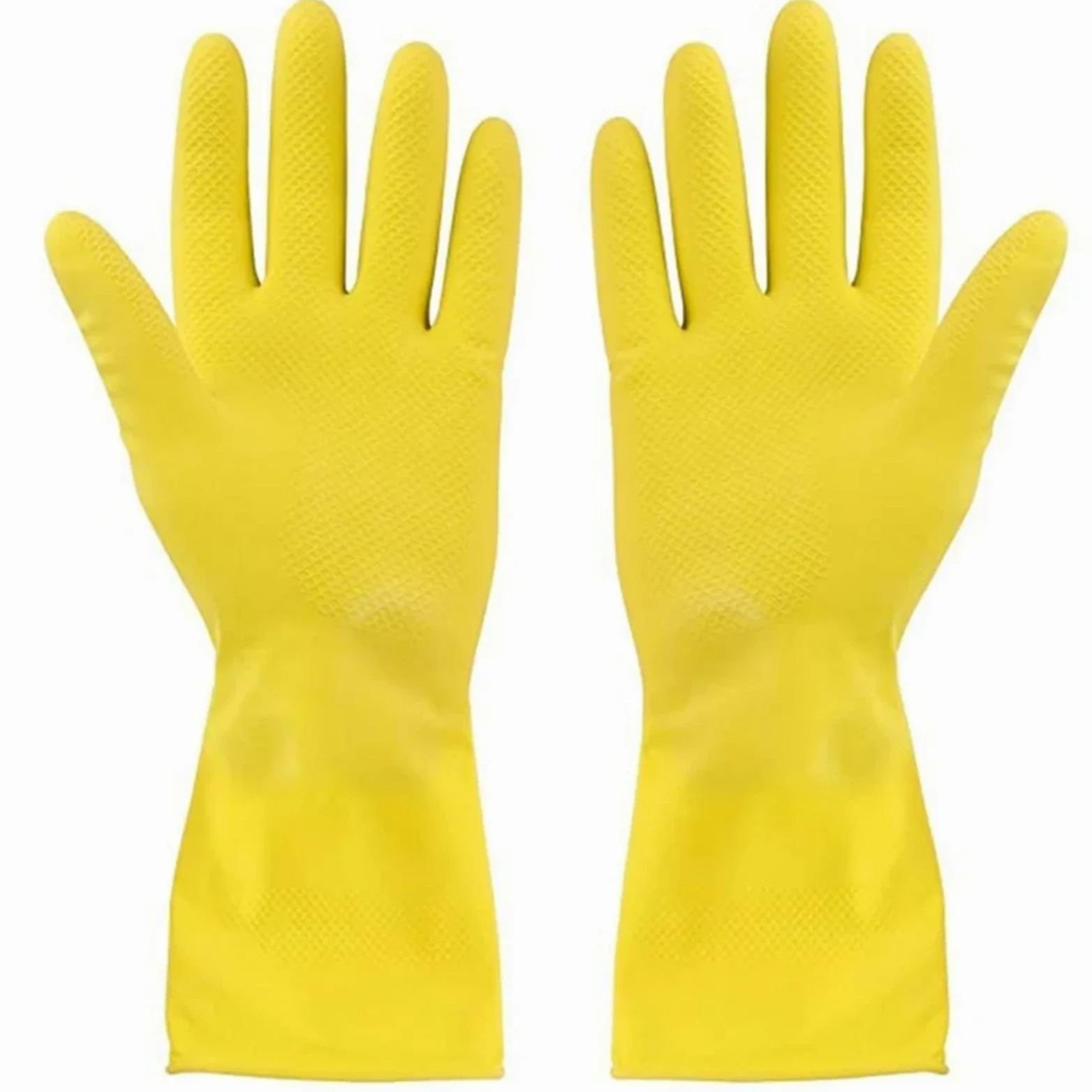 Rubber Dish Washing Gloves 2 paia di guanti riutilizzabili for la casa, in gomma impermeabili for lavare i piatti, extra spessi, maniche lunghe for pulizia della cucina e il lavoro per pulire(M)