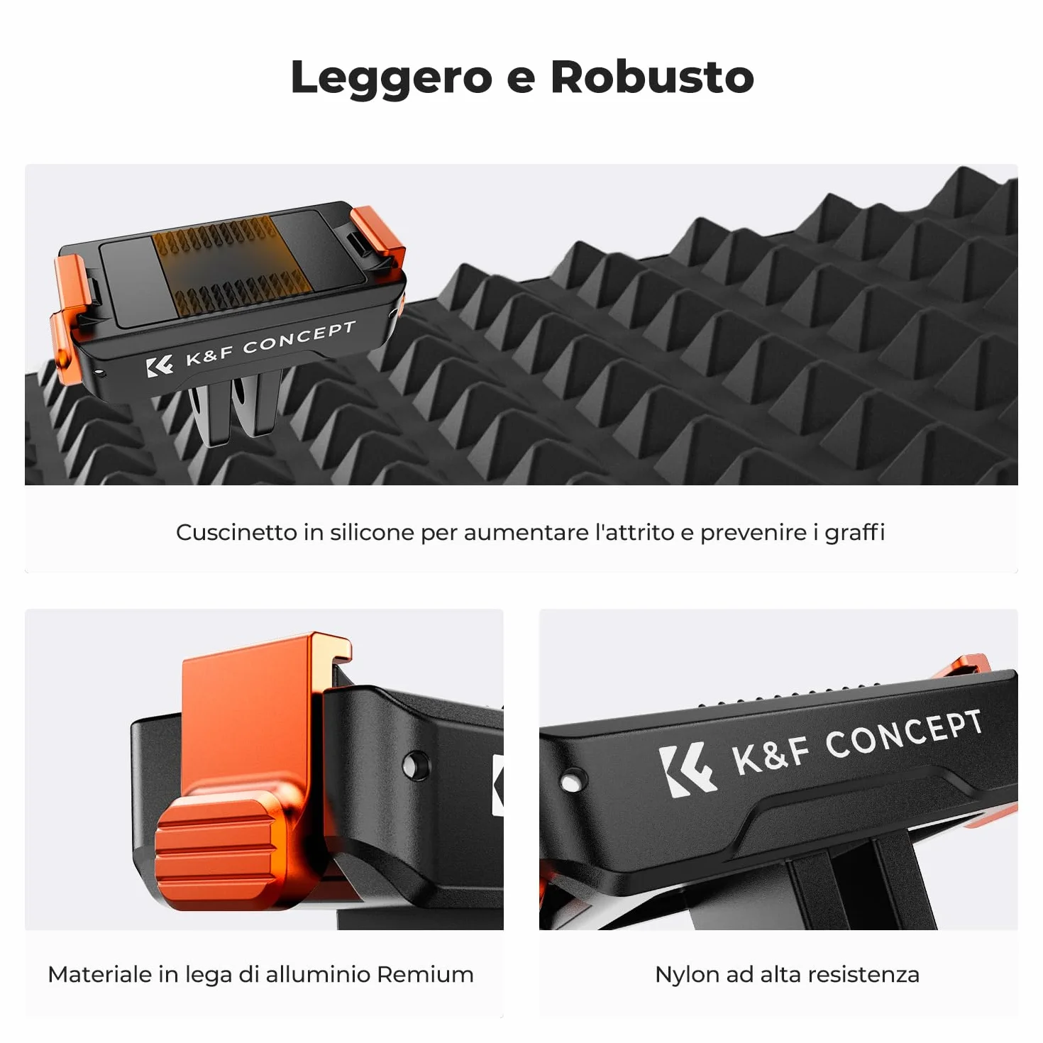 K&F Concept 2 Pack Magnetic Quick Release Adapter Mount per DJI Osmo 360/Action 5 Pro, Staffa di Base di Estensione con 1/4" Adapter Mount/Quick-Release Buckle per DJI Osmo Action 4/Action 3 Accessori