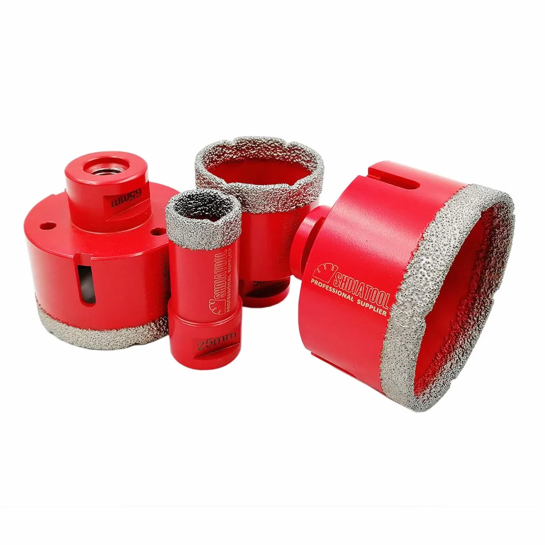 SHDIATOOL Set corone diamantate foratura a secco 25/50/65/75mm porcellana piastrelle granito marmo