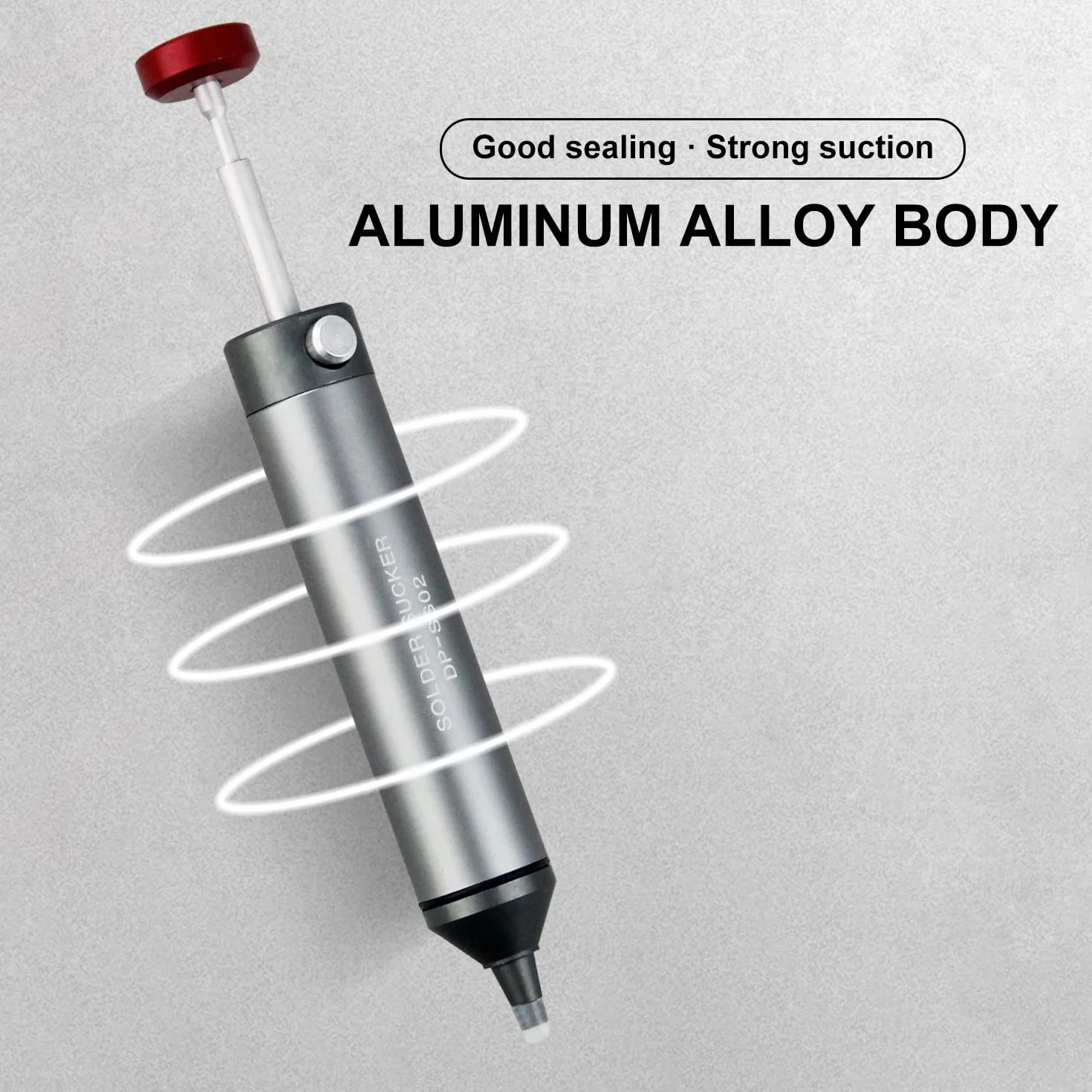 Pompa dissaldante con ugello in silicone resistente alle alte temperature, alloggiamento in alluminio, potente aspirazione, accessorio per saldatore