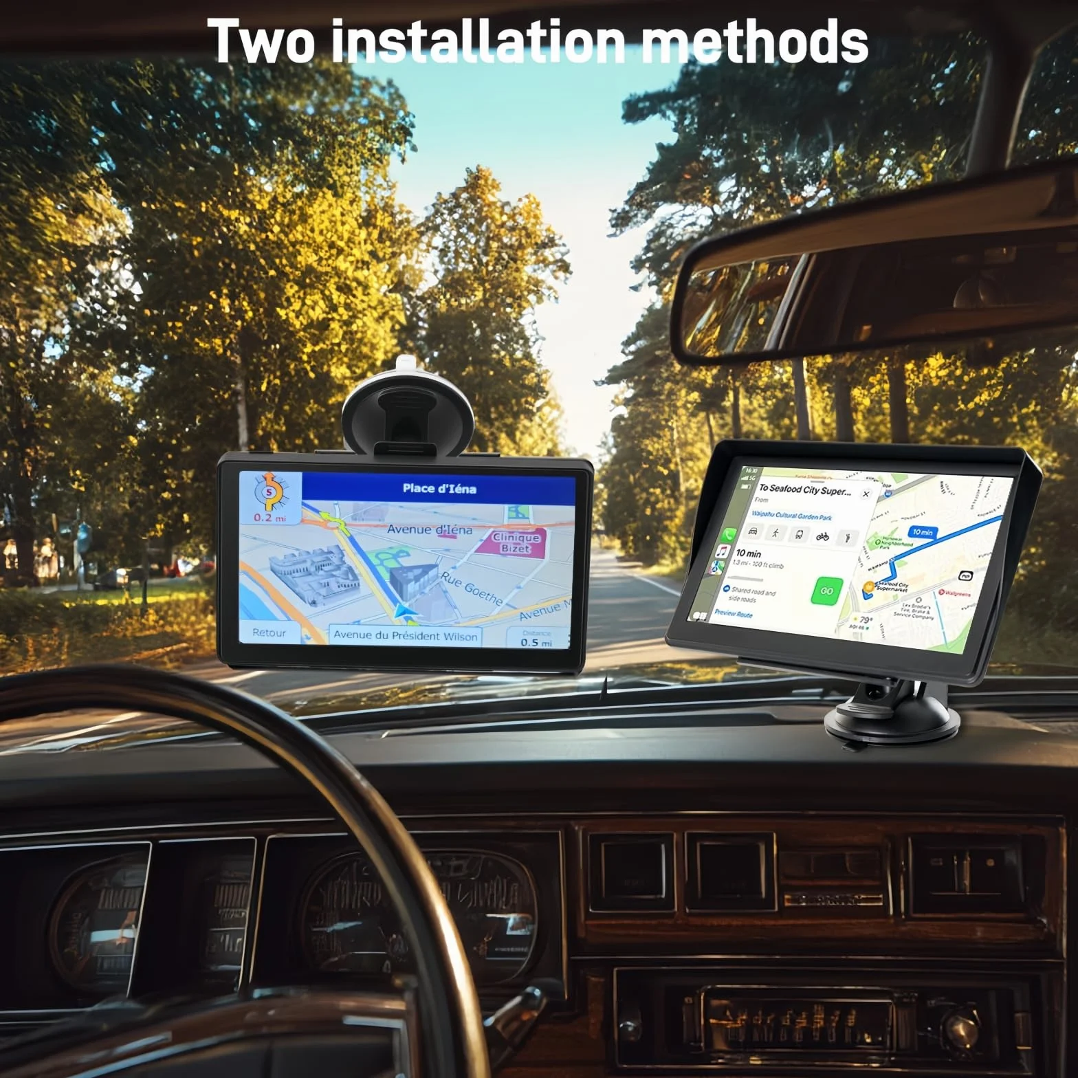 Navigatore GPS, navigazione GPS touchscreen da 7 pollici per auto, camion, camper, con informazioni sul traffico, mappa Europa 2025, aggiornamenti gratuiti a vita, guida vocale reale della direzione