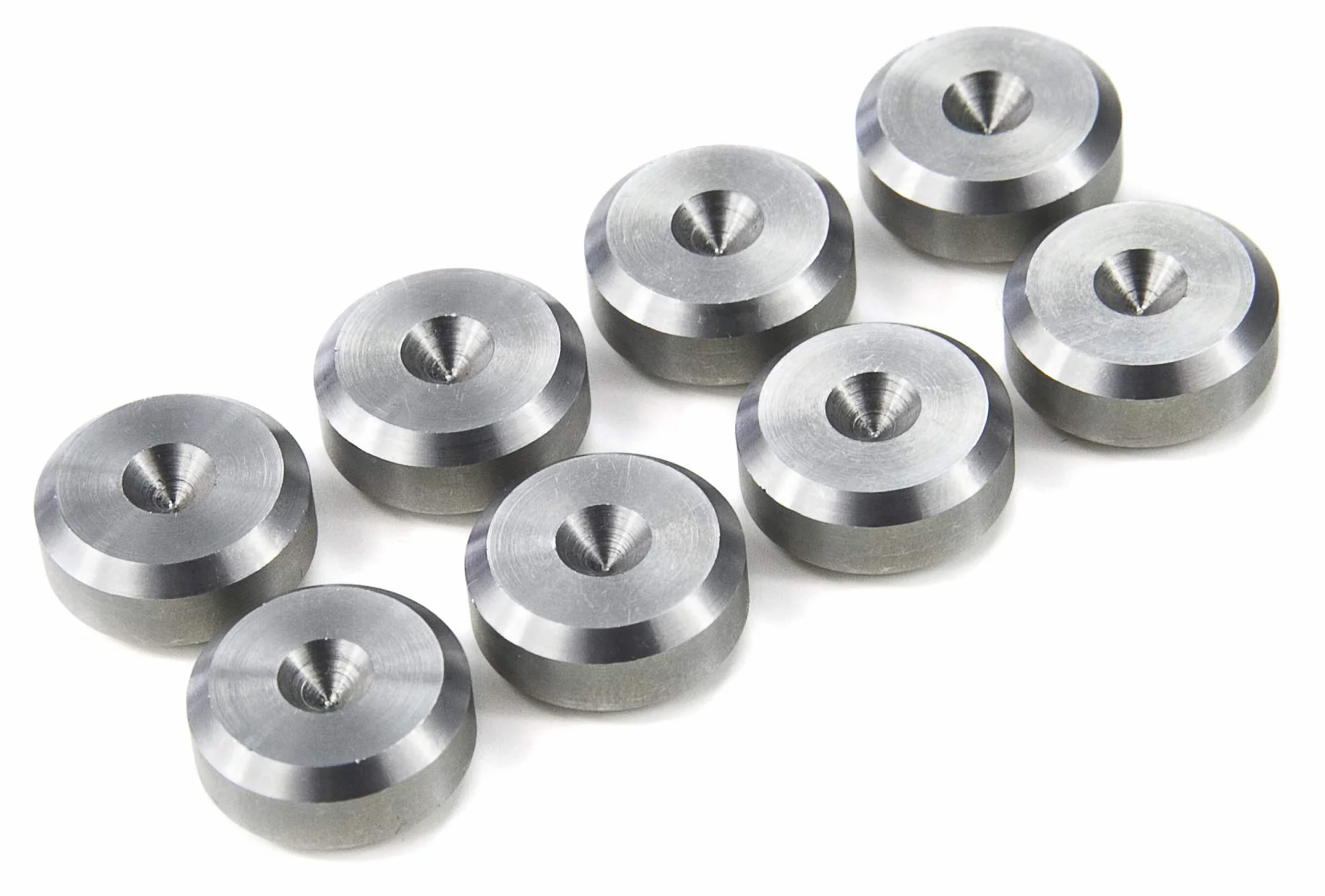 PrecisionGeek Cuscinetti per altoparlanti Ø 16 mm, forma smussata, in acciaio inox massiccio, ammortizzatori di vibrazioni per altoparlanti HiFi, subwoofer, armadi, supporti e soundbar, set da 8 pezzi