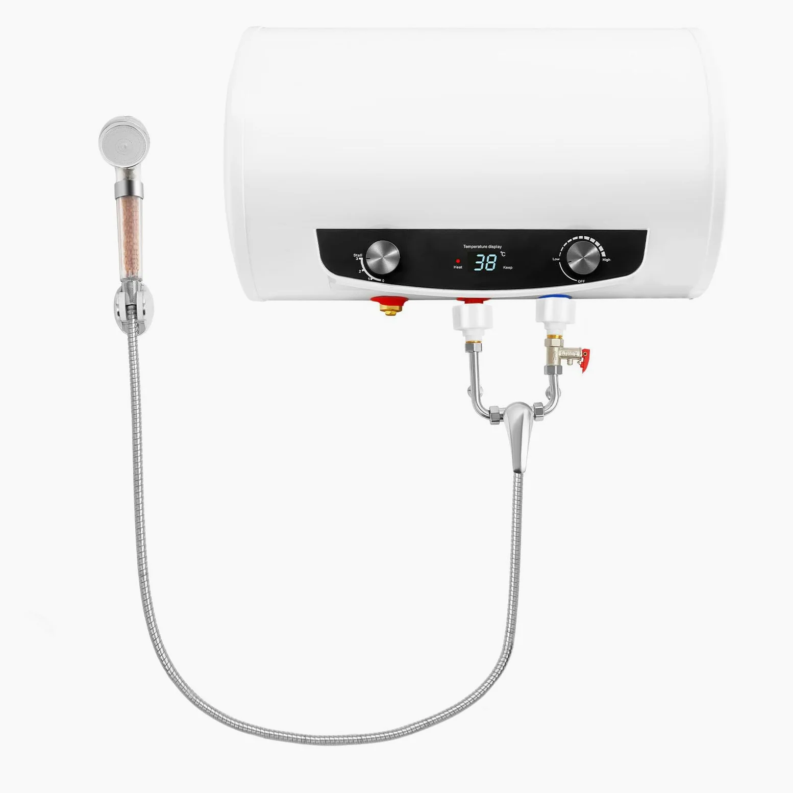 Serbatoio acqua calda da 50 l, 2 kW, scaldabagno orizzontale, scaldabagno elettrico, 220 V