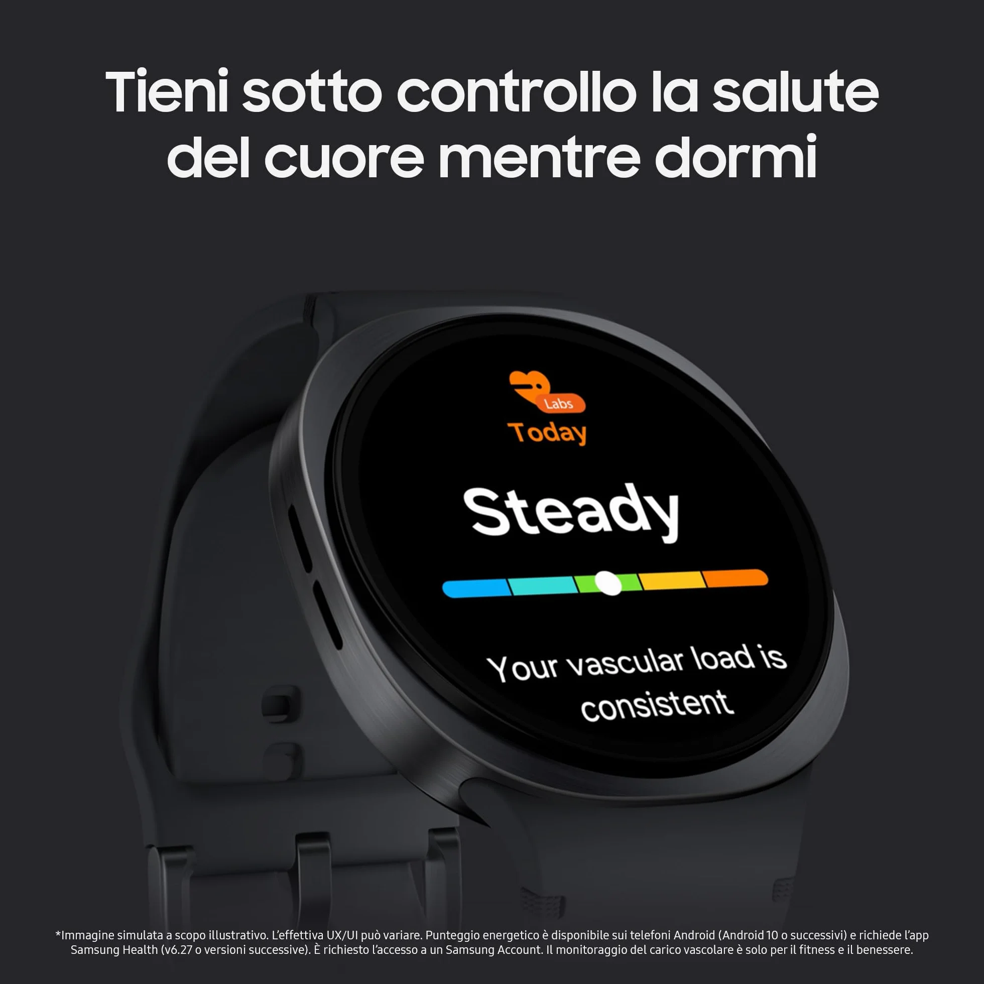 Samsung Galaxy Watch8 (Dark Gray, BT, 44mm) Smartwatch Galaxy AI, Allenatore Personale, Design Resistente agli Urti, Processore 3nm, Monitoraggio Attività Fisica e Sonno, One UI 8 [Versione Italiana]