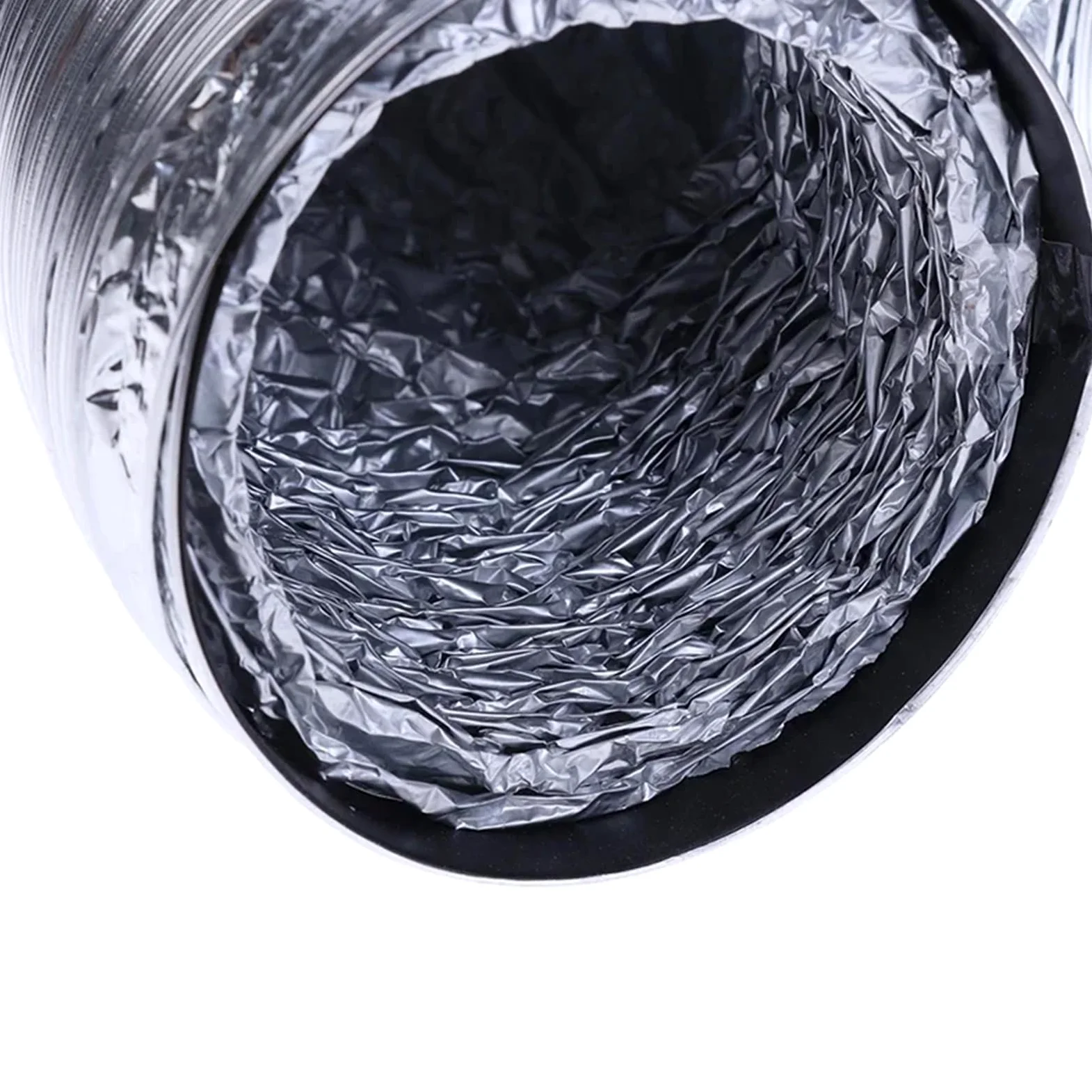 Tubo per Stufa Tubo di Ventilazione da 4 Pollici 100mm Tubo di Alluminio in PVC Tubo di Ventilazione dell'Aria Tubo di Scarico Flessibile Condotto di Scarico 3/2M Sfiato del Sistema d'Aria