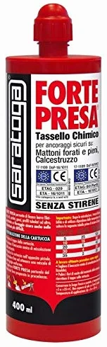 Forte Presa Tassello Chimico Cartuccia 400 ml Saratoga