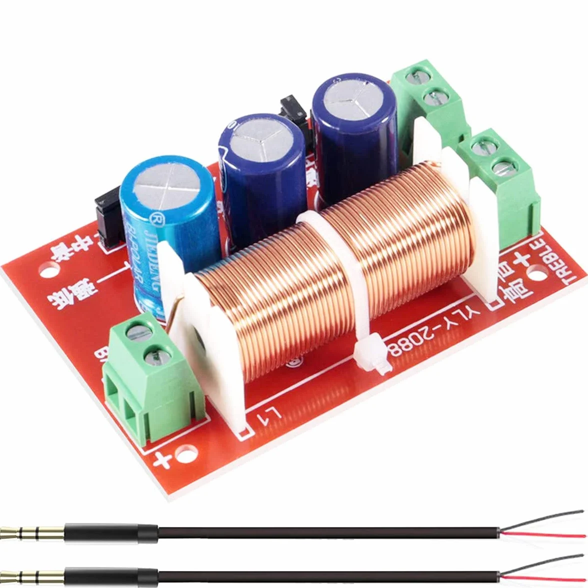 400W Regolabile Alti/Bassi Divisore di Frequenza Audio Altoparlante a 2 Vie Filtri Crossover Audio con Linea Audio