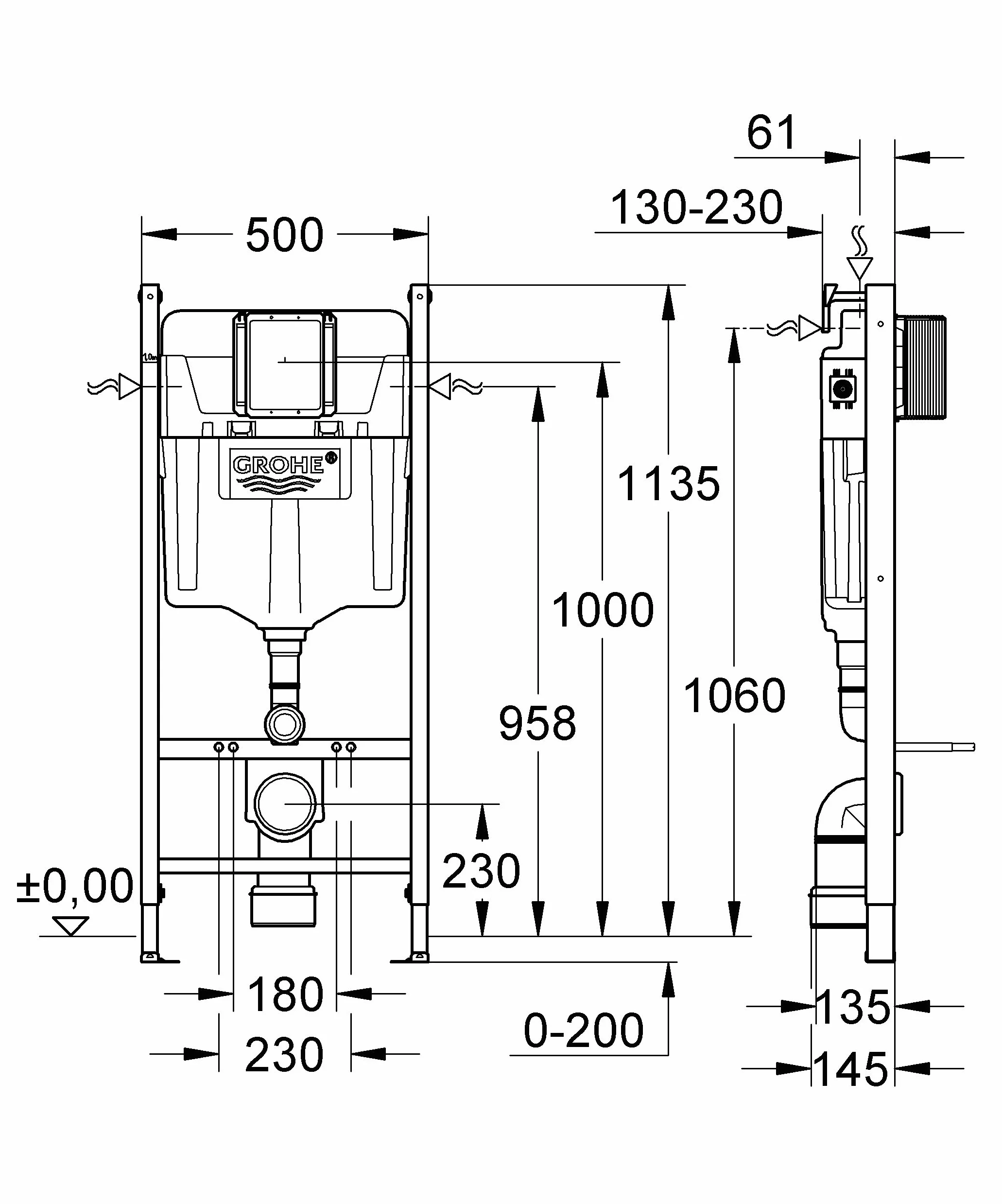Grohe Modulo do WC 38971000