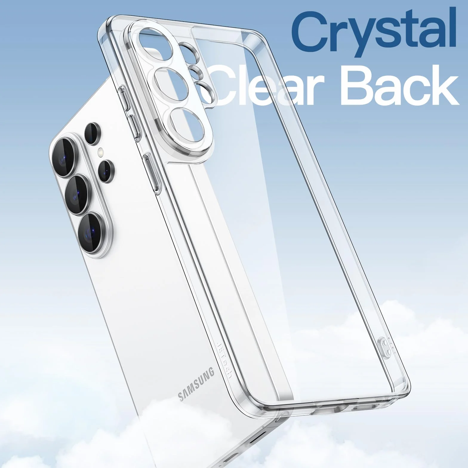JETech Cover per Samsung Galaxy S26 Ultra, Protezione Completa dell'Obiettivo della Fotocamera, Anti Ingiallimento Paraurti Custodia con Antiurto, Retro in PC Rigido Antigraffio (Trasparente)