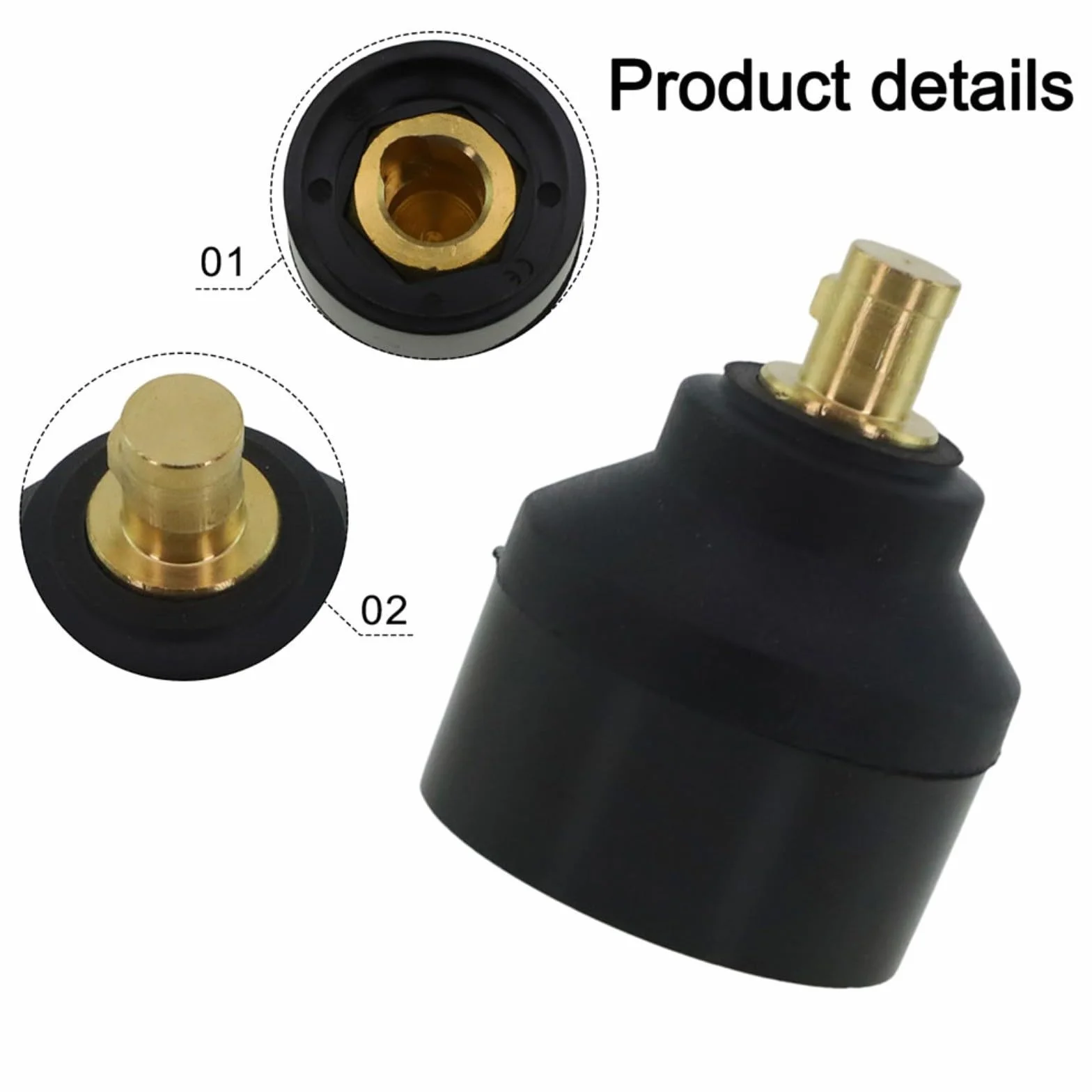 Adattatori per Torcia TIG WP26V a WP17V - Confezione da 2 - Compatibilità Cavi 35-50 mm a 10-25 mm