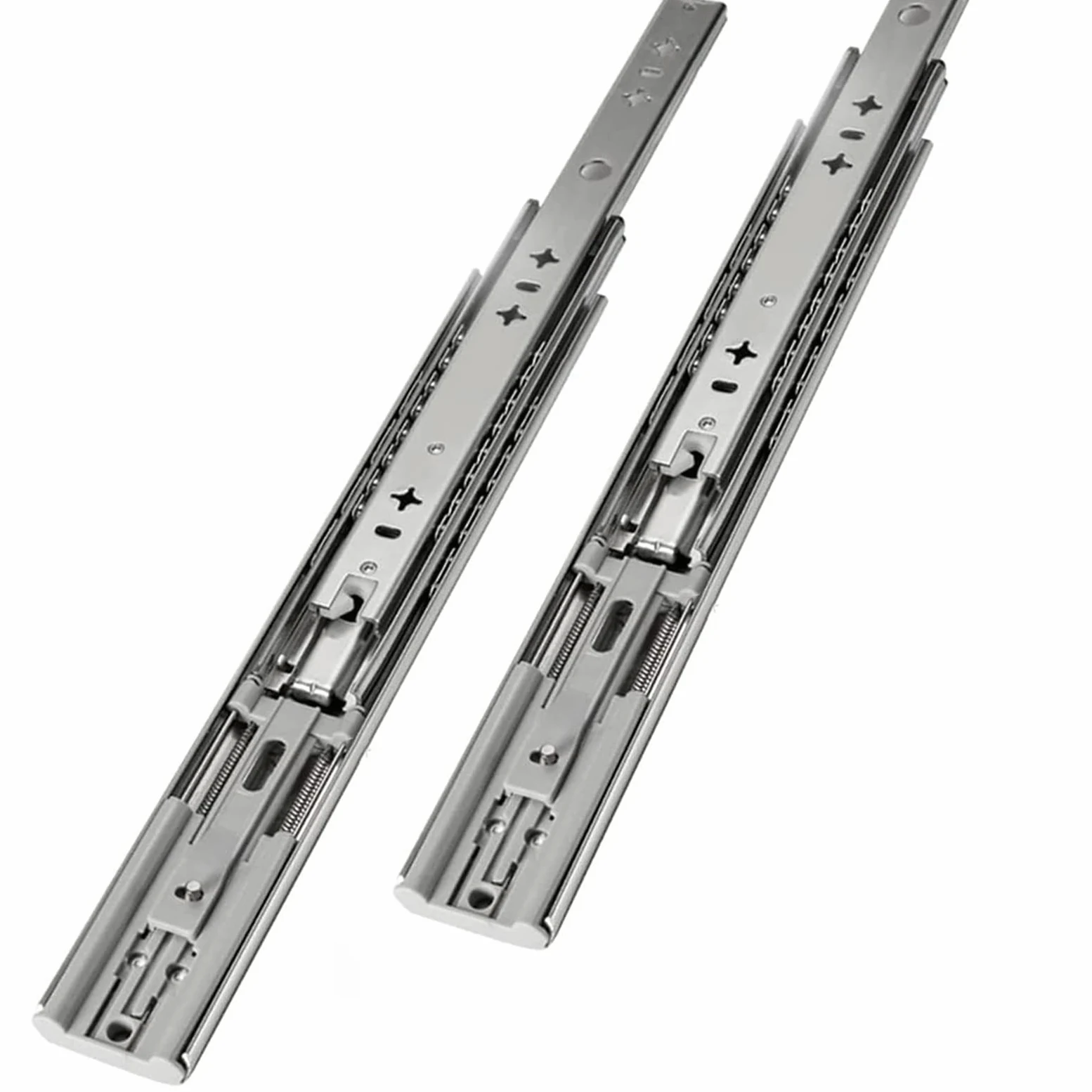 Guide per cassetti per carichi pesanti, con chiusura ammortizzata, guide per cassetti ad estrazione totale, montaggio laterale, chiusura lenta (1 paio da 650 mm (26 pollici))