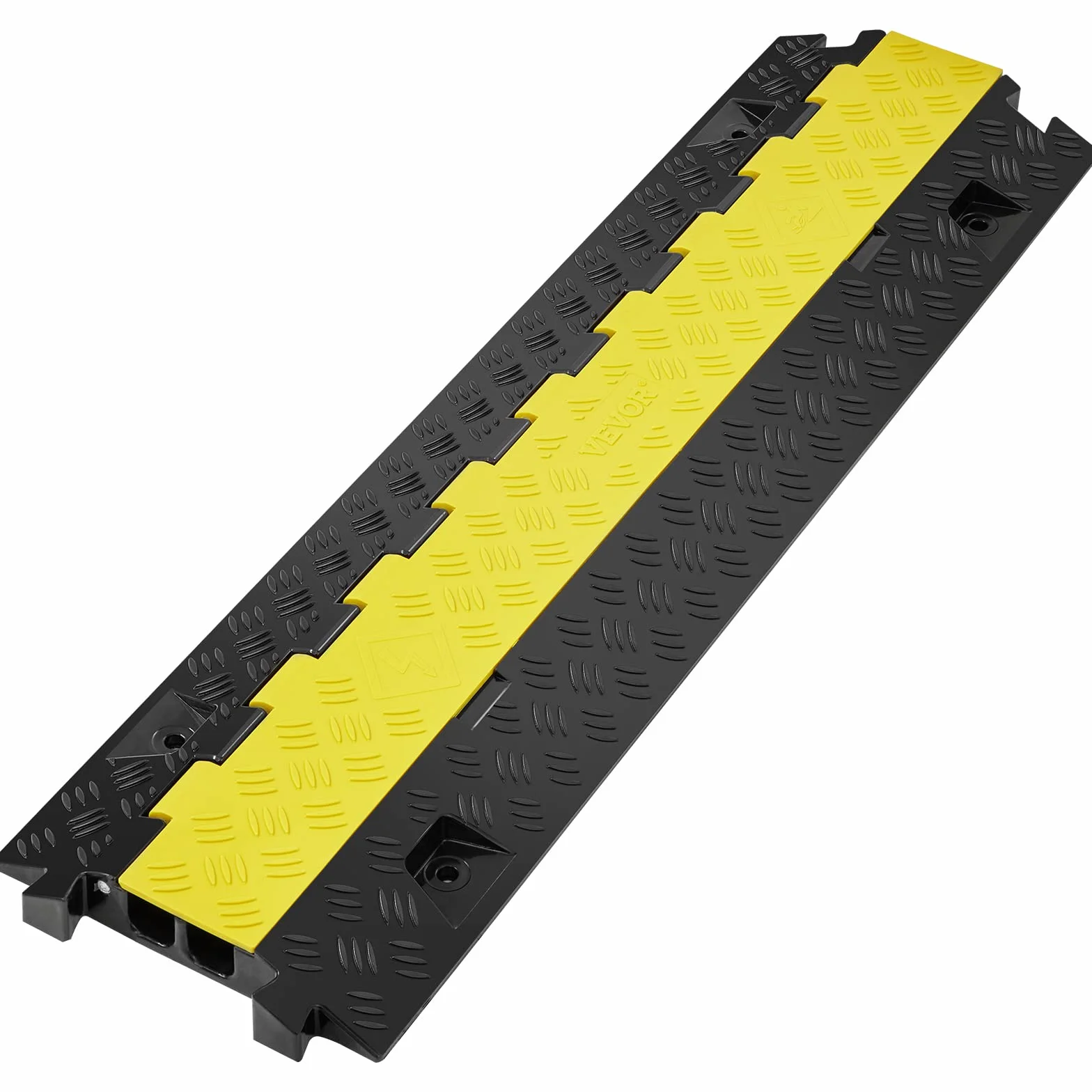 VEVOR Passacavo TPU TPR 2 Canali 3,05 x 2,79 cm Rampa Modulare Impermeabile Carico 10 Tonnellate