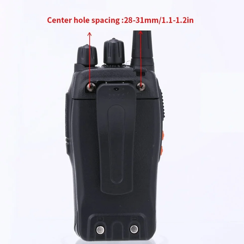 DONGKER Clip Cintura,10 Pezzi Morsetto Cinture in PVC Walkie Talkie Clip W/20 Vite per Radio Bidirezionale