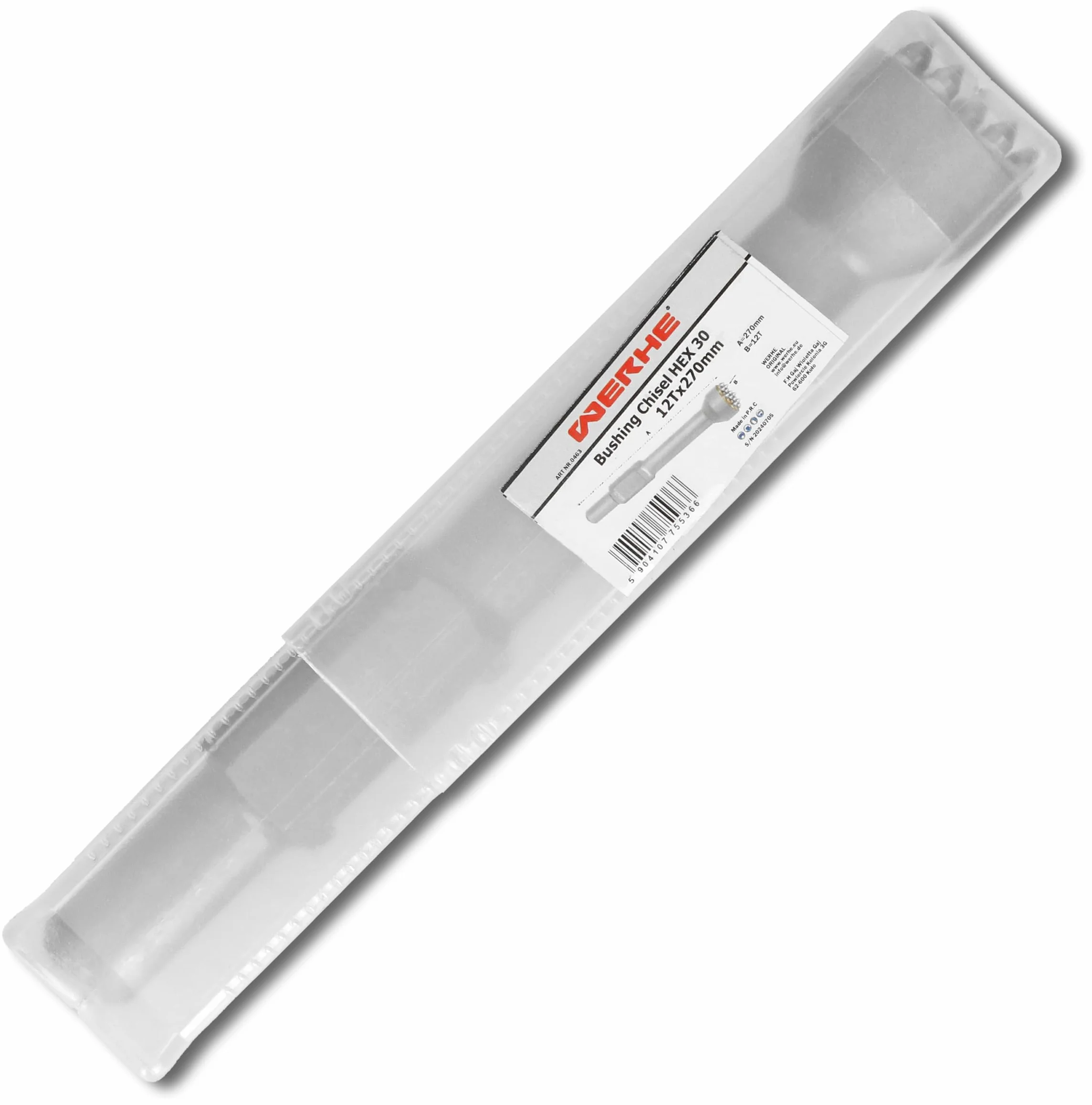 WERHE Bocciardatore HEX30 12 denti 270 mm quadrato per calcestruzzo