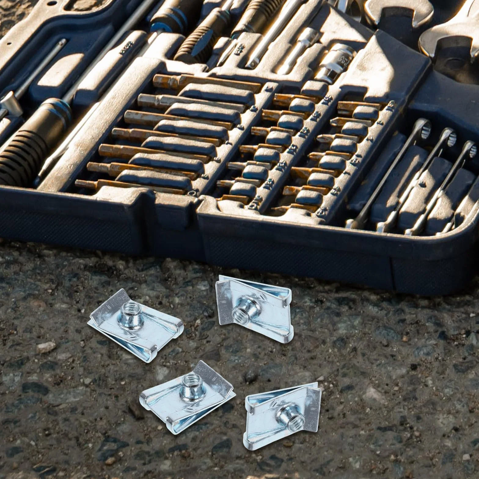 Mobestech Set 10 Pezzi U Clip per Bici - Dadi M5 Argento - Graffette Filettate per Pannelli Rivestimento