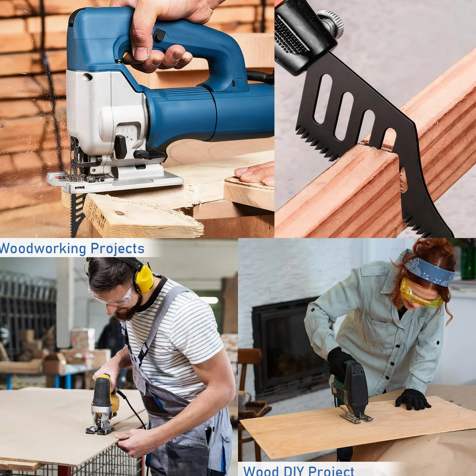 10 lame per seghetto alternativo, seghetto alternativo con taglio a filo, per legno, sughero, compensato, pannello di fibra