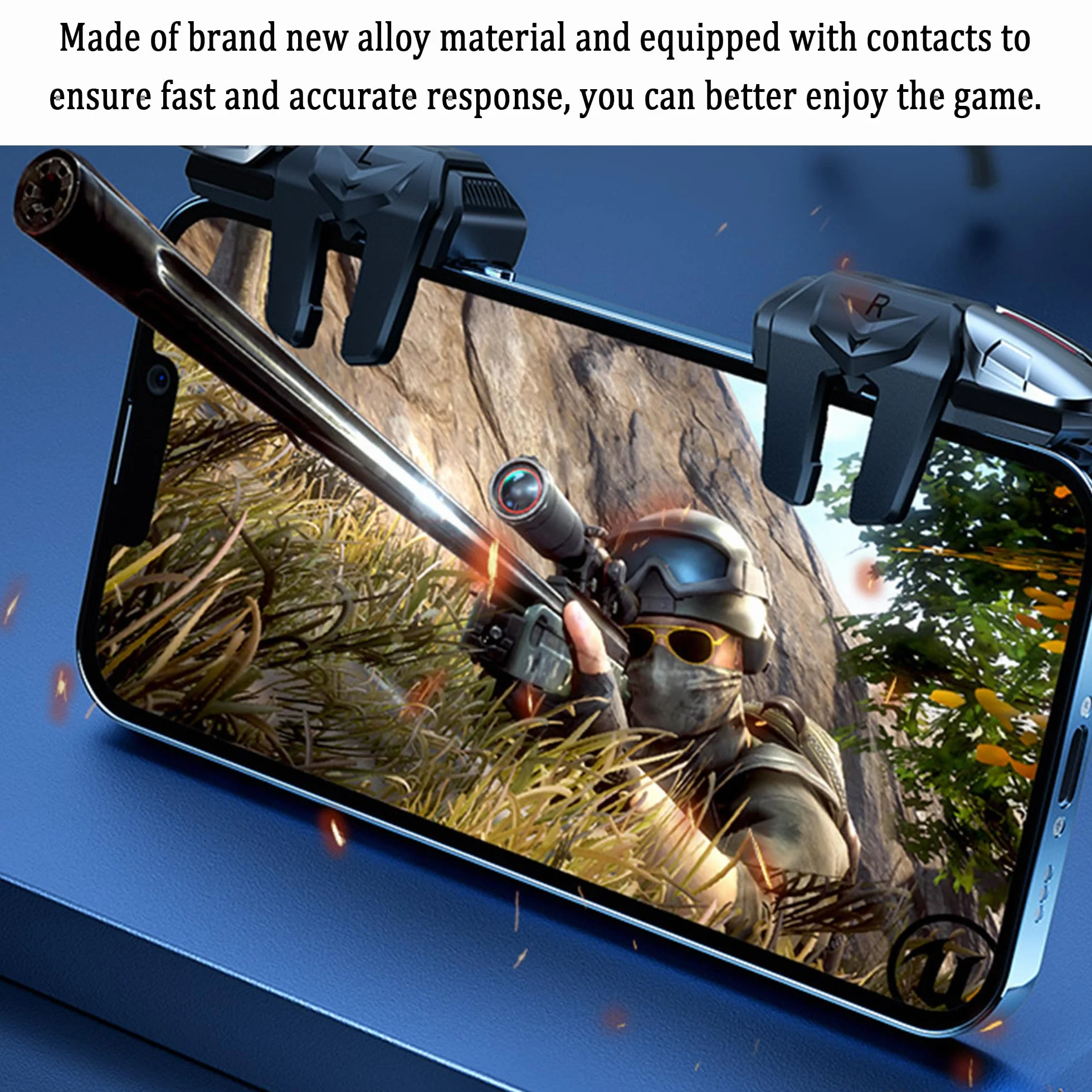 2 + 2 pezzi di controller mobile trigger per telefono cellulare trigger Touch Screen Sleeve Controller per cellulare Trigger 1 paio di scatto + 2 paia di ditali, trigger ergonomico –
