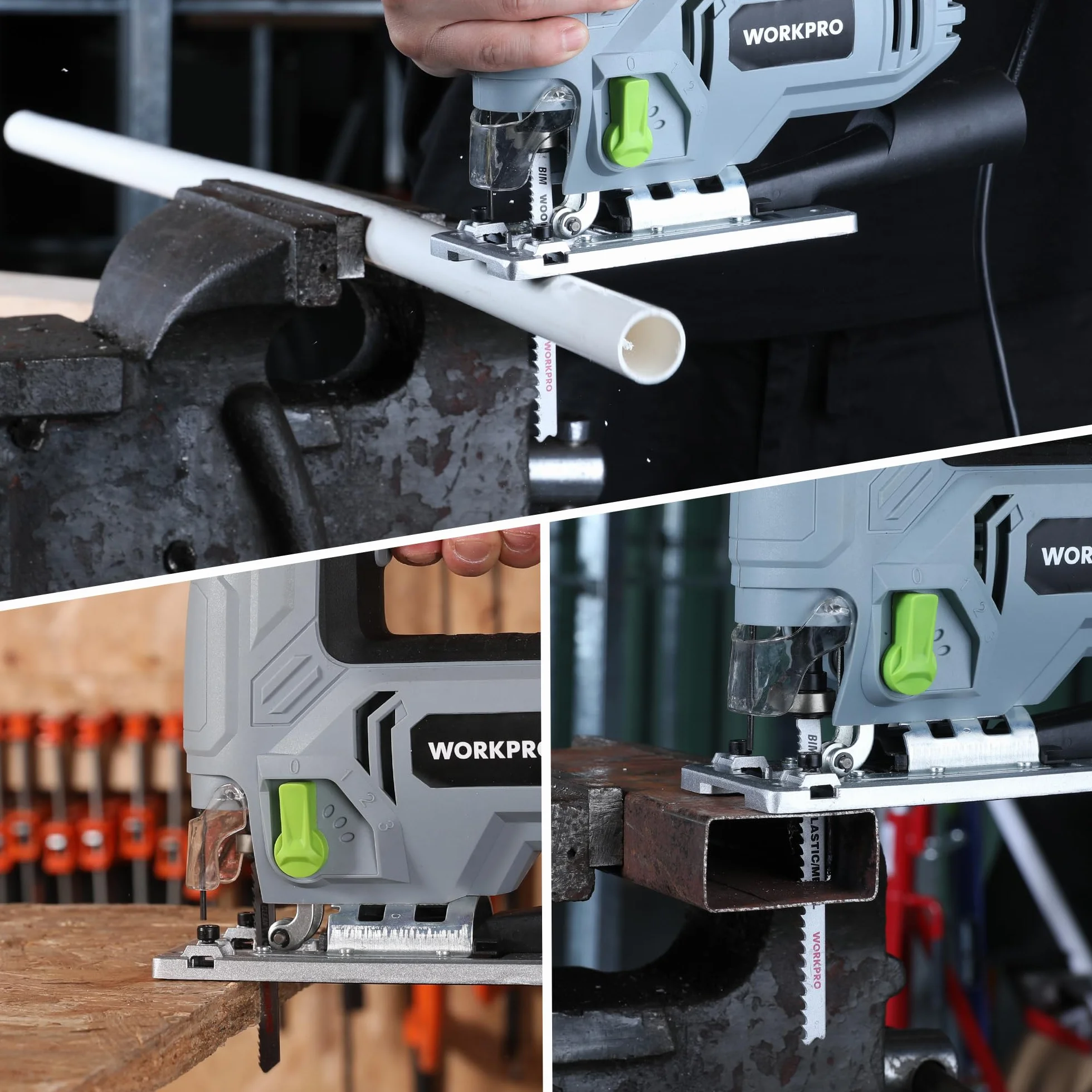 WORKPRO Set di Lame per Seghetto Alternativo 25 Pezzi per Taglio Legno e Metallo, Compatibile con Maggior Parte delle Marche