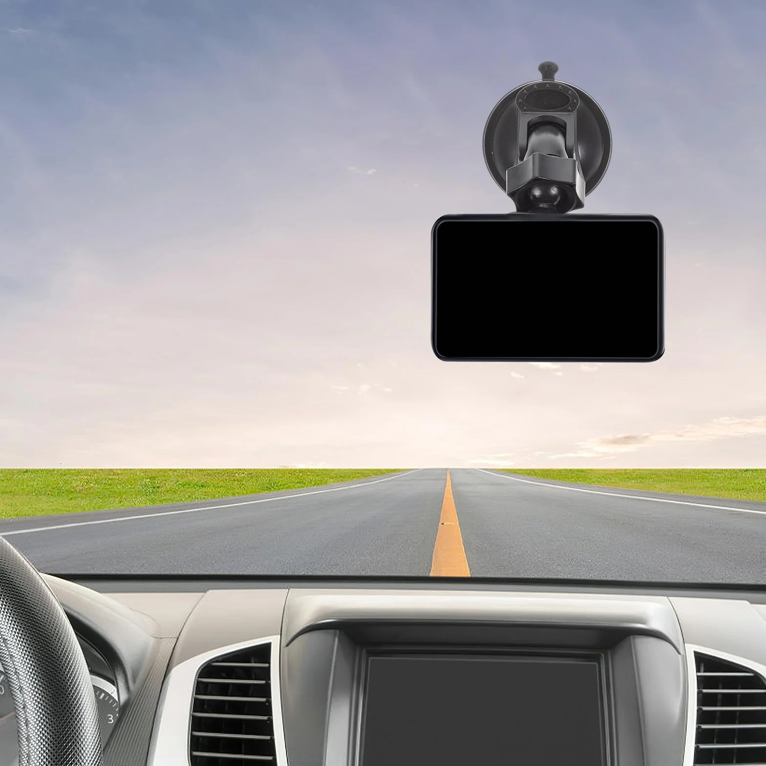 Gadpiparty Supporto per Dash Cam Auto in Plastica Nero Ventosa, Design Rotante a 270 Gradi, Set 4 Adattatori di Ricambio per Telecamera Digitale in Auto